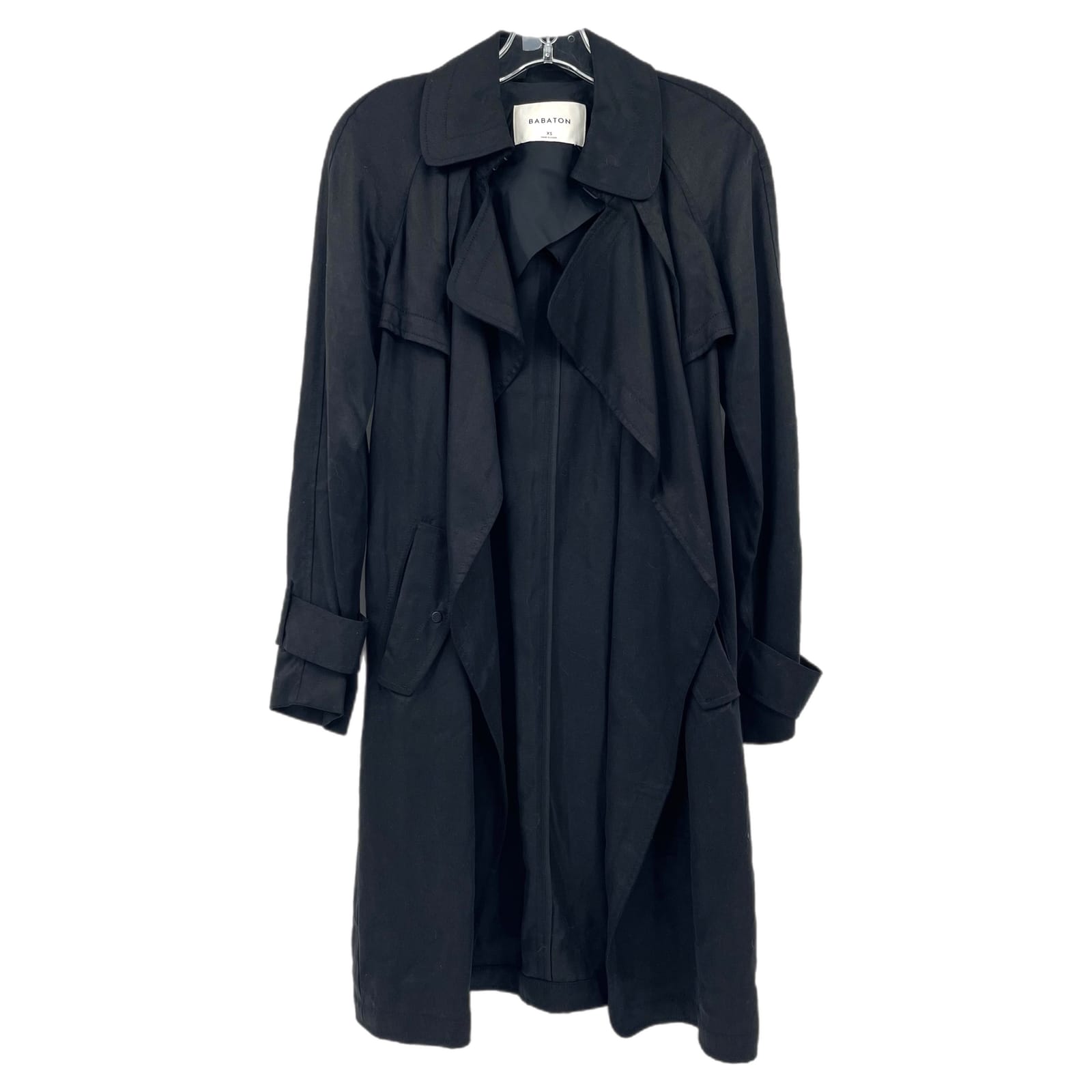 Babaton Black Lyocell Coatigan