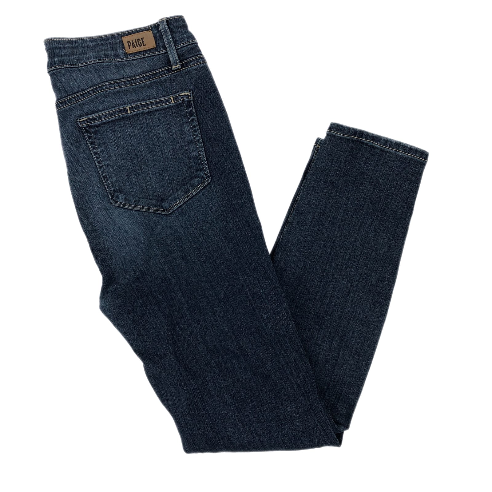 PAIGE Blue Mid-Rise Skinny Jeans