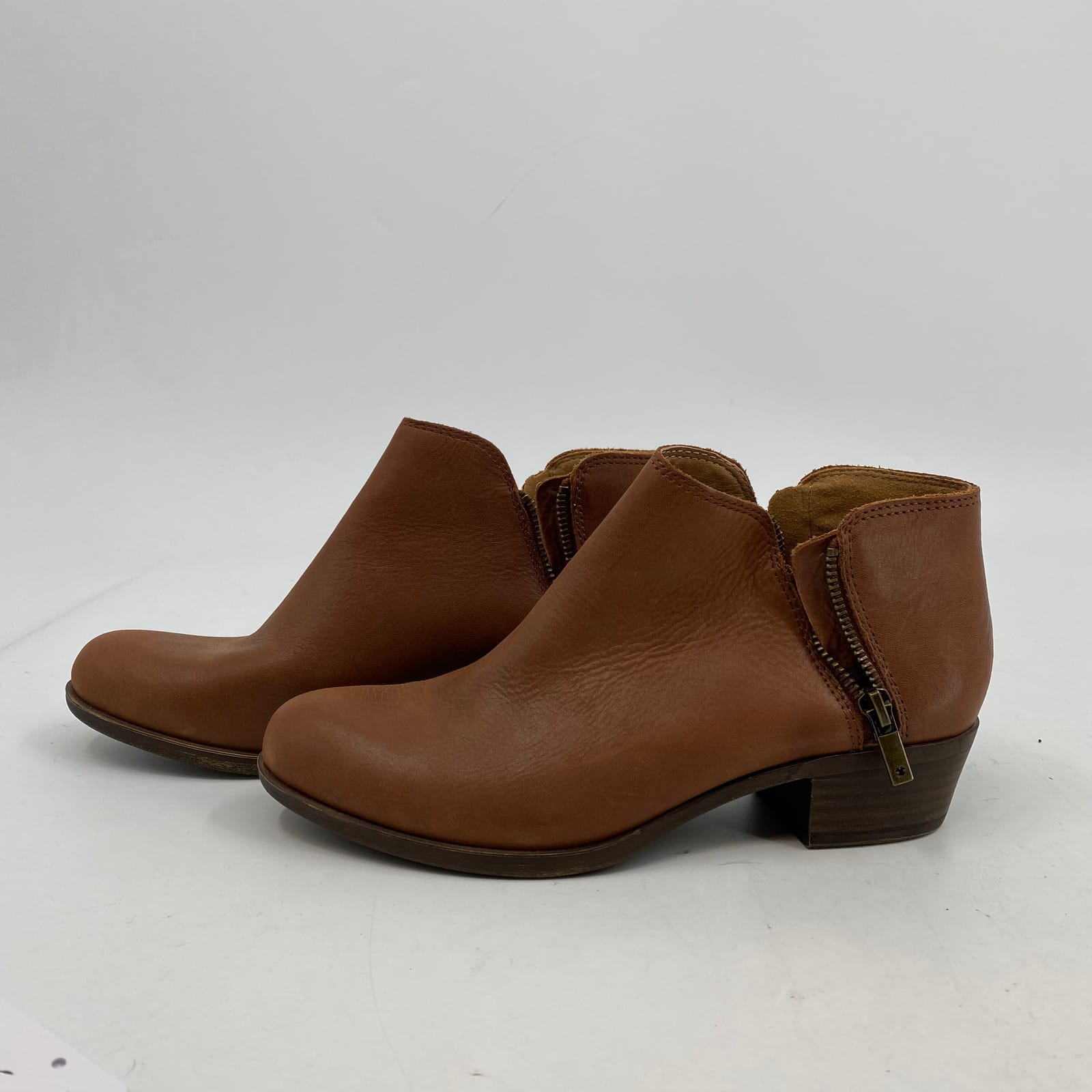 Lucky Brand Brown Leather Heeled Boots