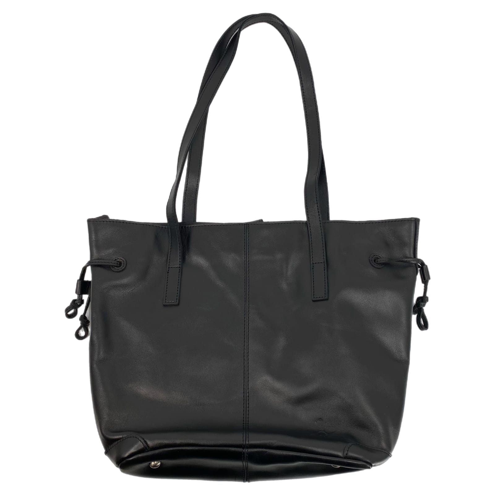 Patricia Nash Black Leather Magnetic Tote