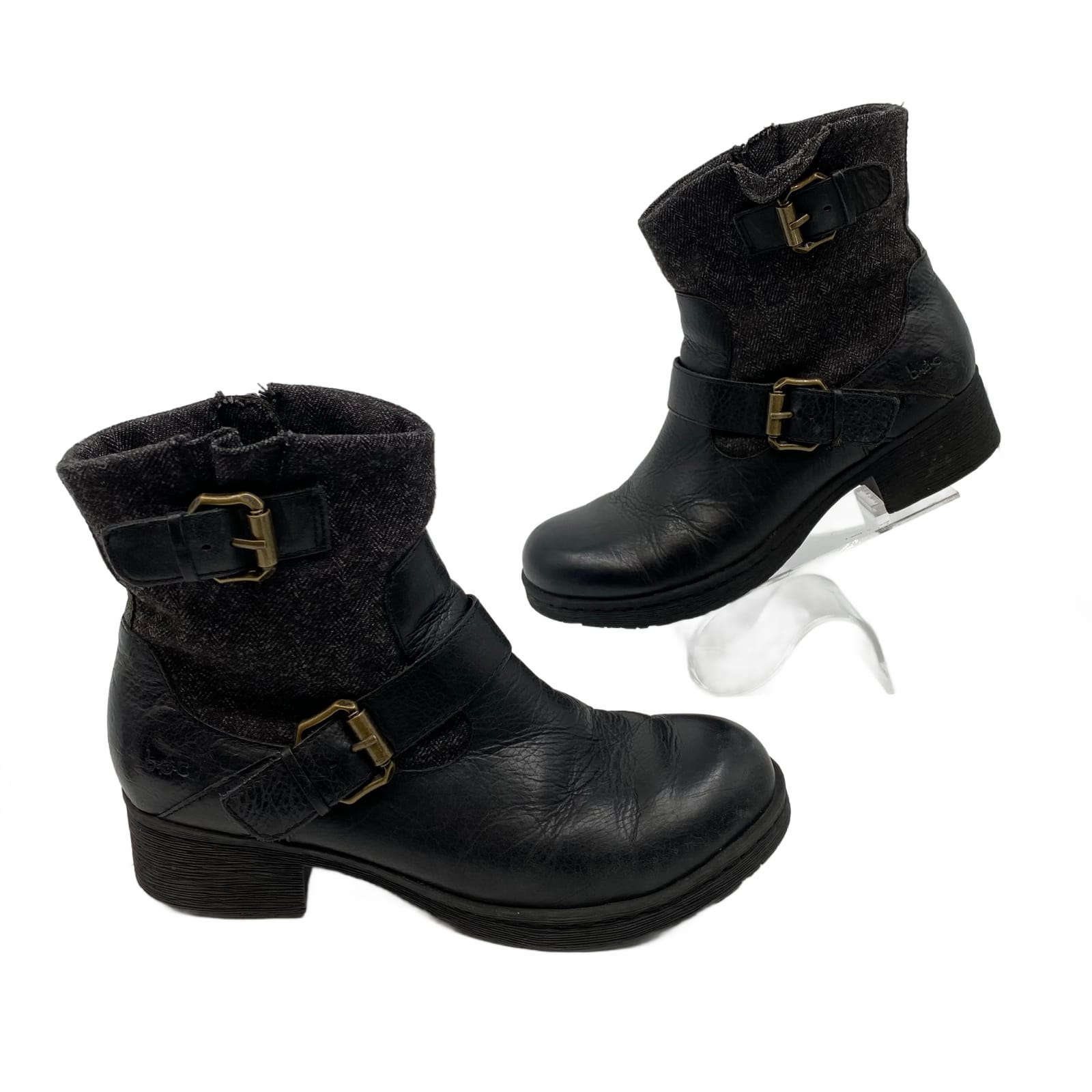 b.o.c. Black Leather Bootie