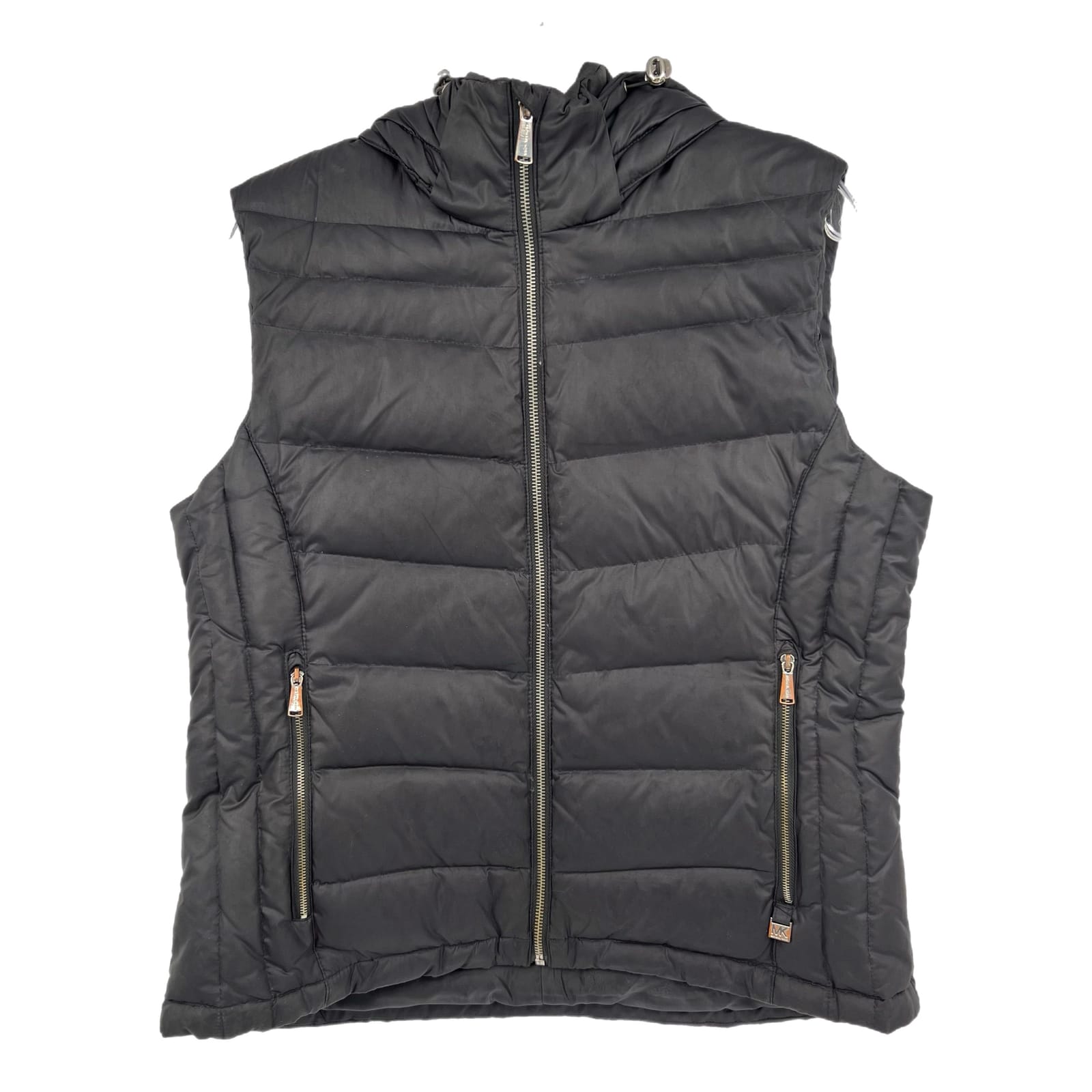 Michael Kors Gray Hooded Puffer Vest