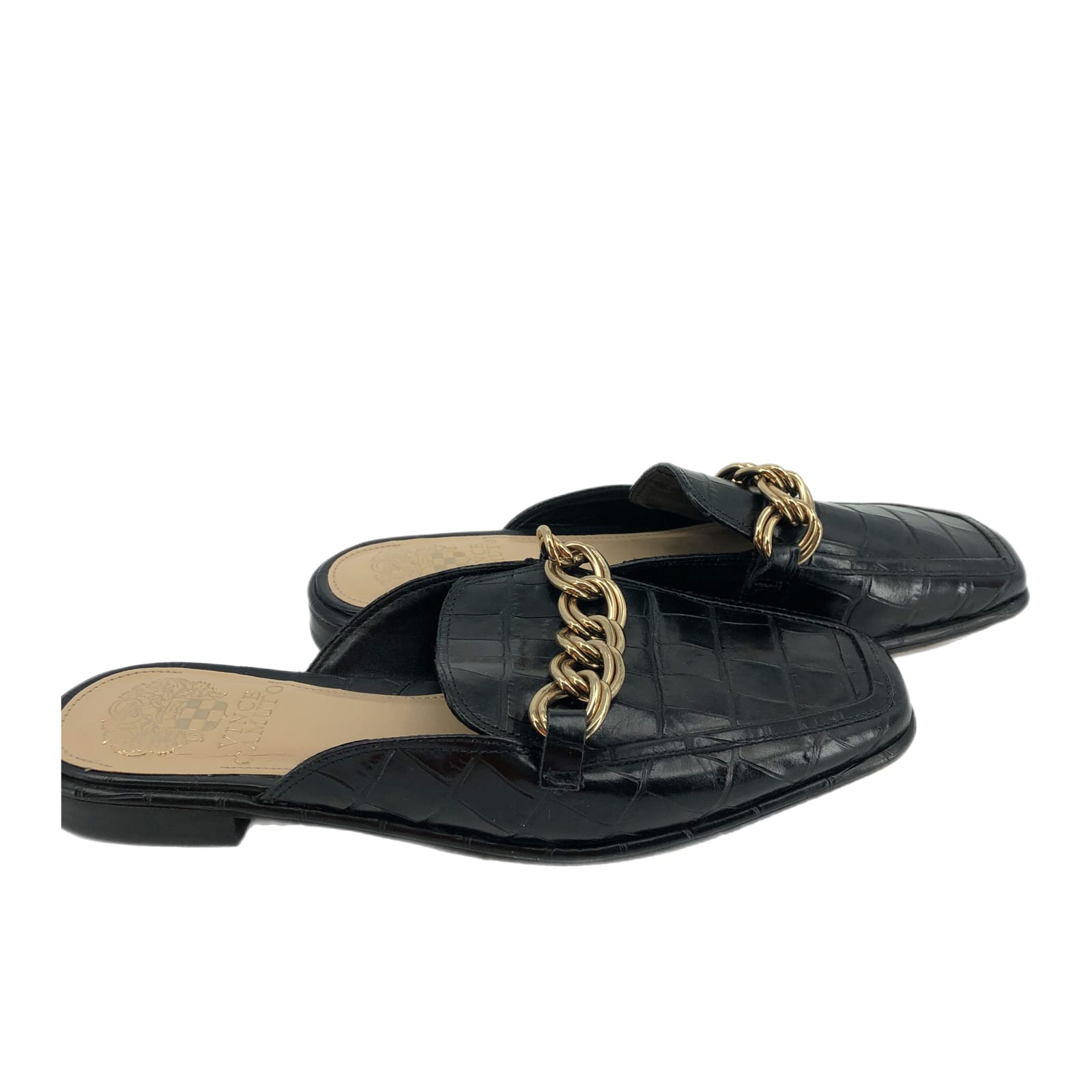 Vince Camuto Black Leather Flats & Loafers