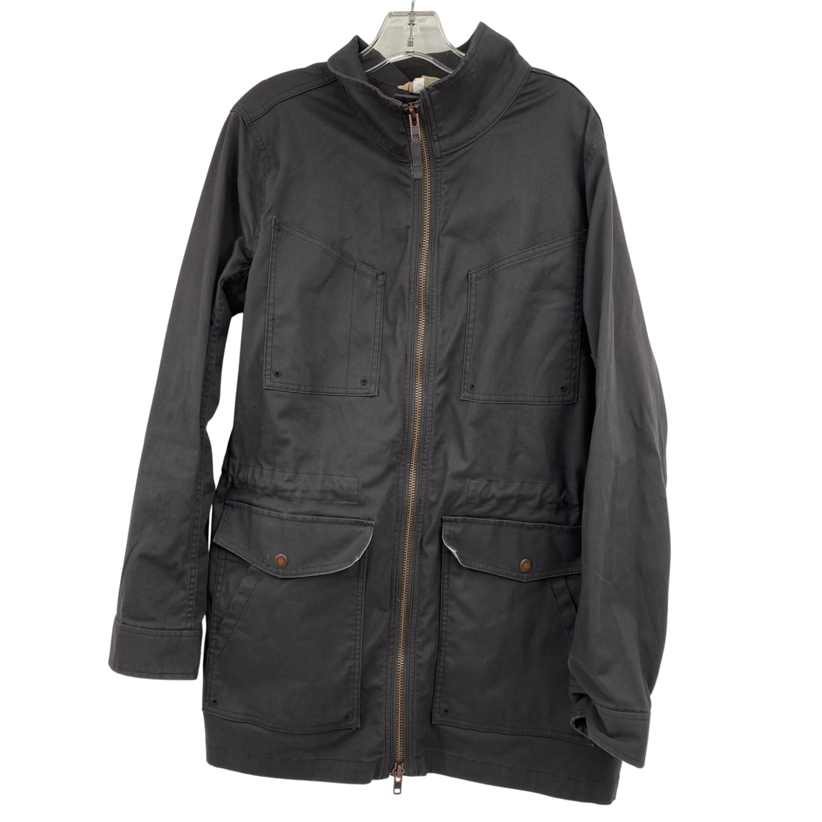 Duluth Trading Co Gray Cotton Blend Utility Jacket