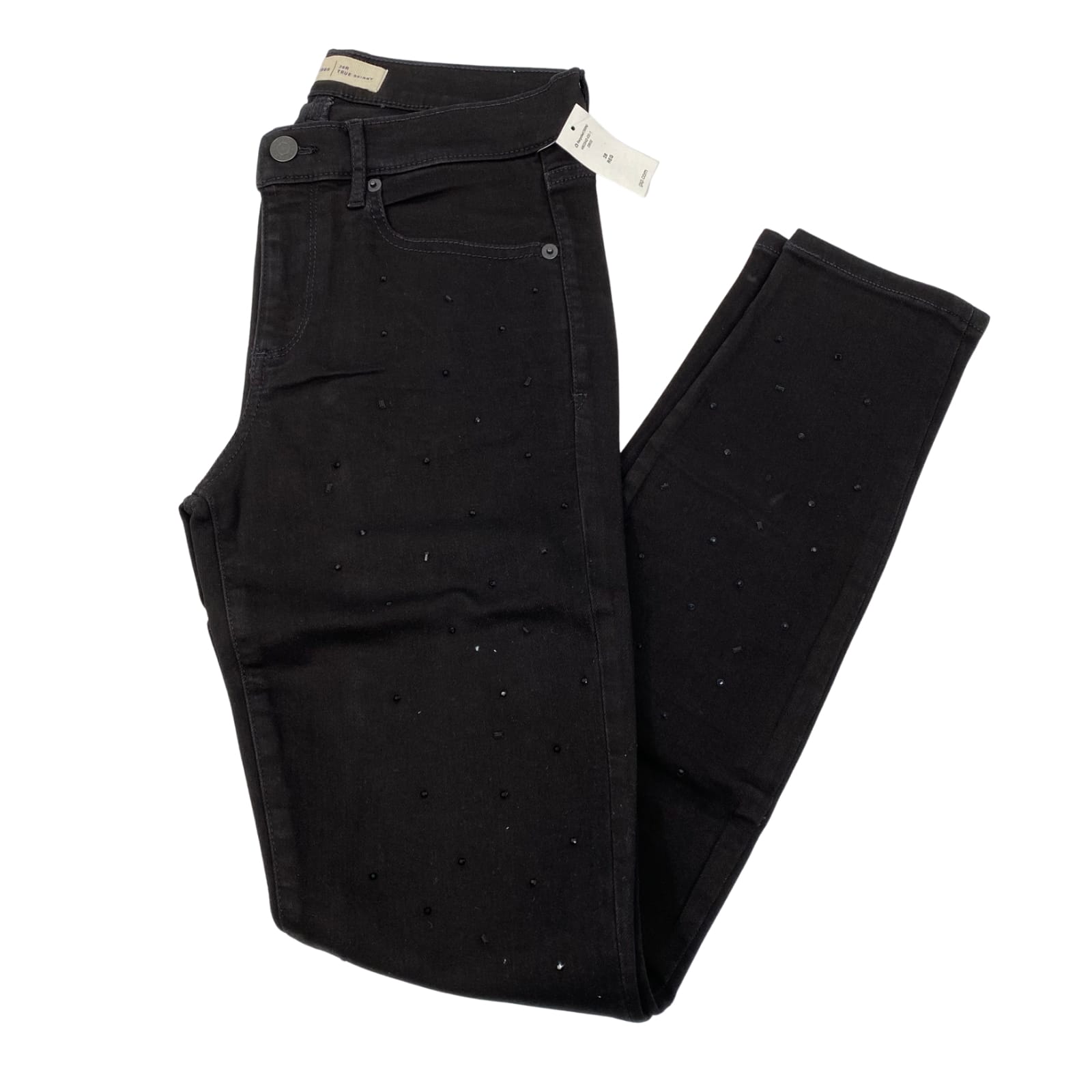 GAP Black Cotton Blend Bedazzled Skinny Jeans