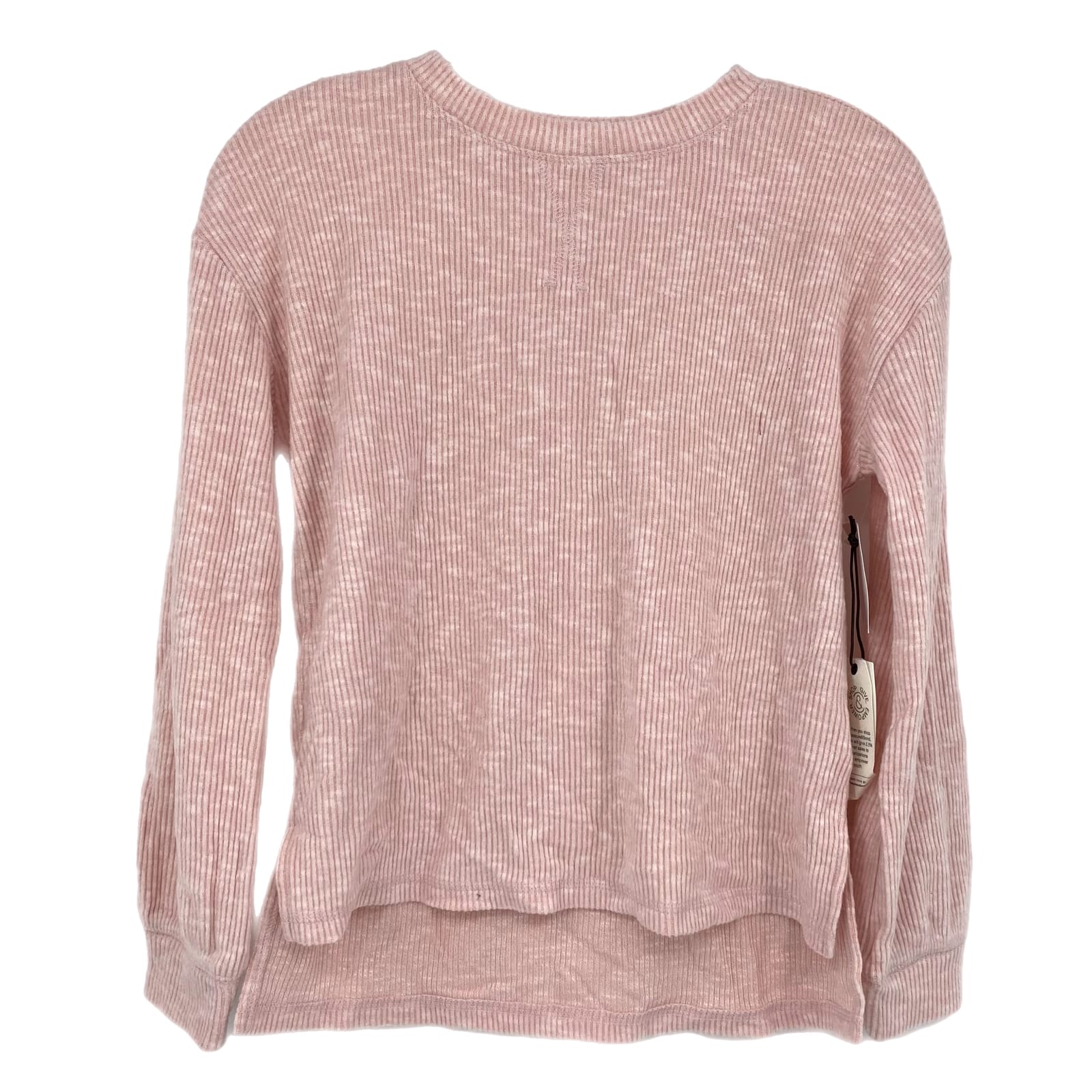 Classic Pink Long Sleeve Pullover Sweater