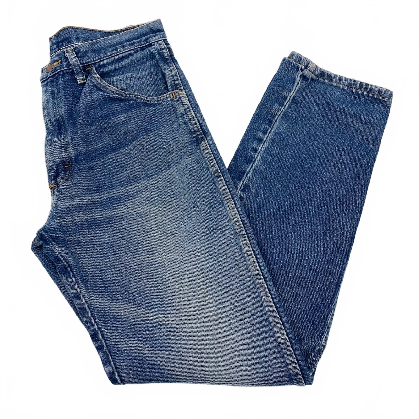 Rustler Blue Medium Wash Cotton Straight Jeans