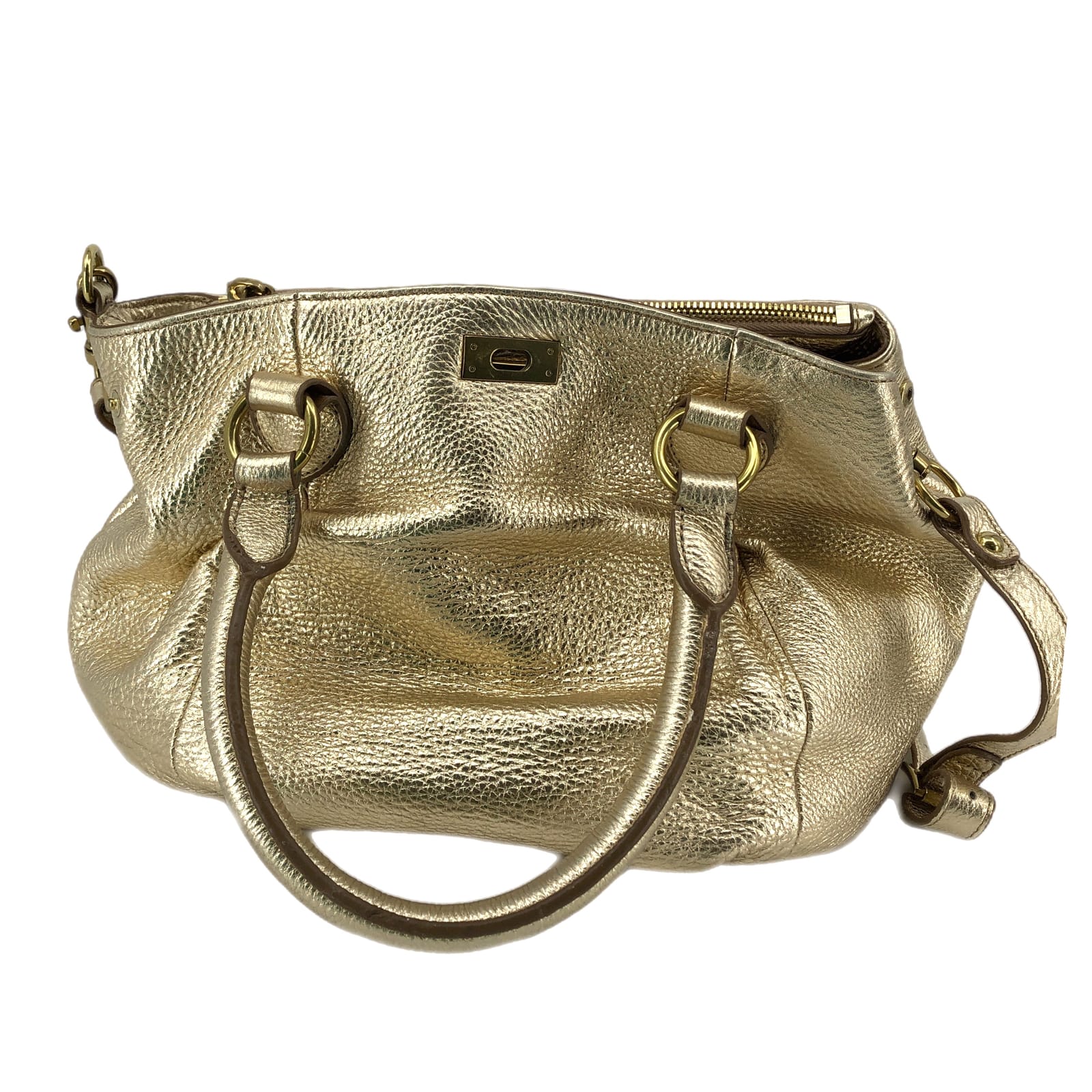 J Crew Gold Convertible Shoulder Bag