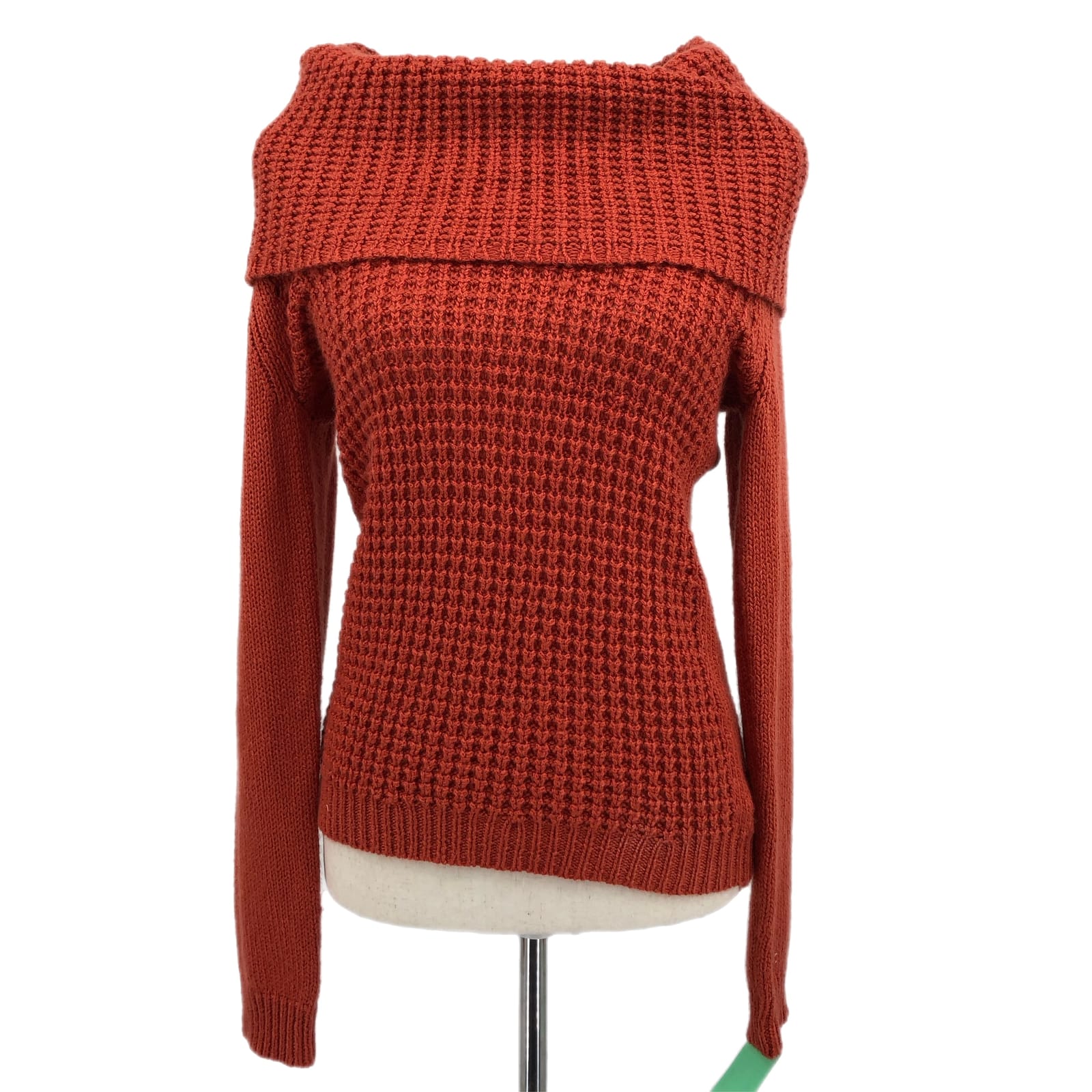 Angel Of The North Orange Off-the-Shoulder Sweater