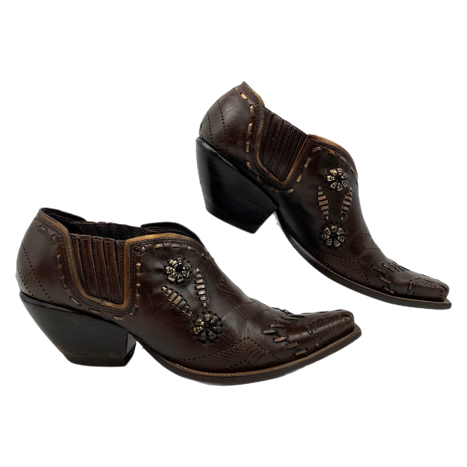 BCBGirls Brown Embellished Ankle Booties