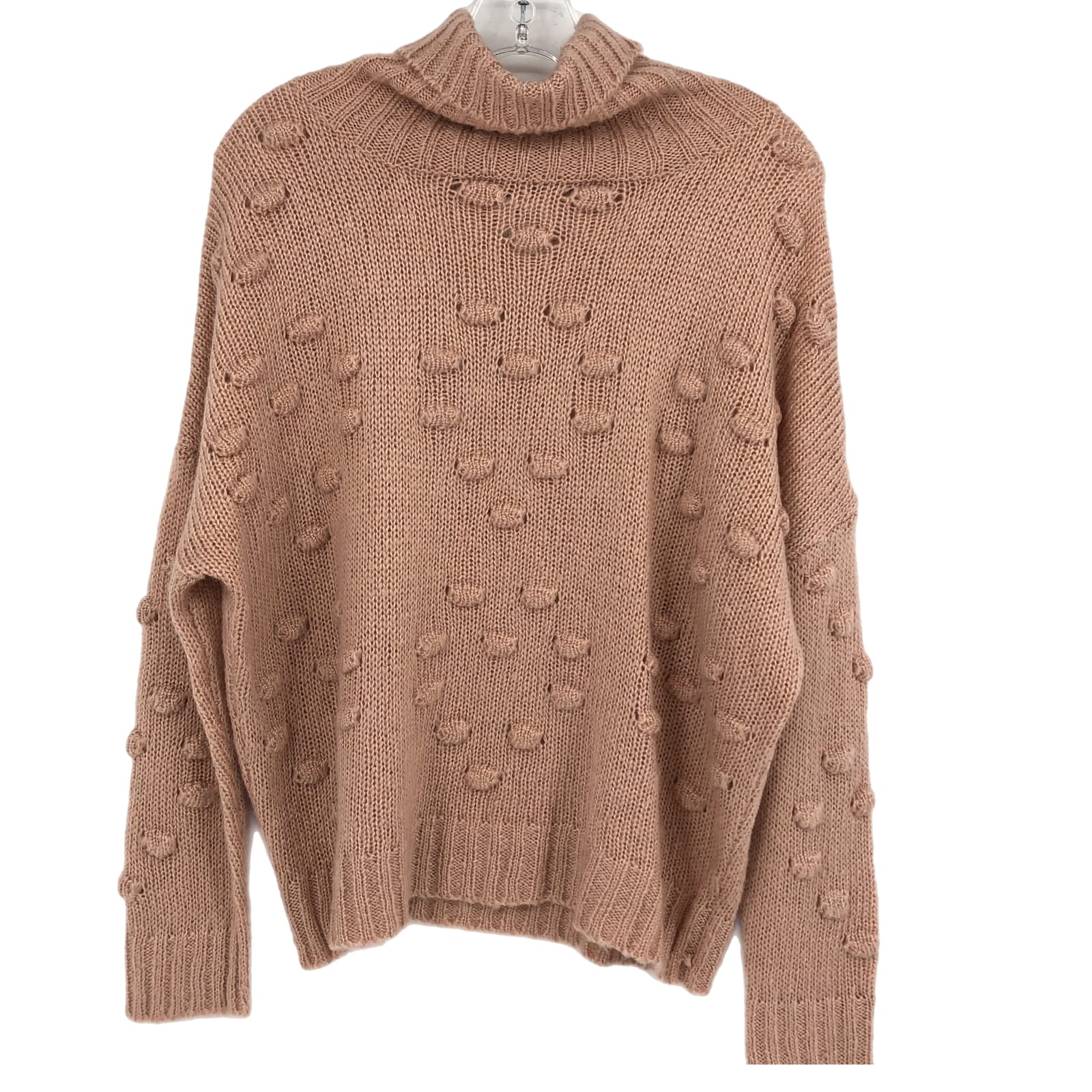 John + Jenn Pink Long Sleeve Turtleneck Sweater