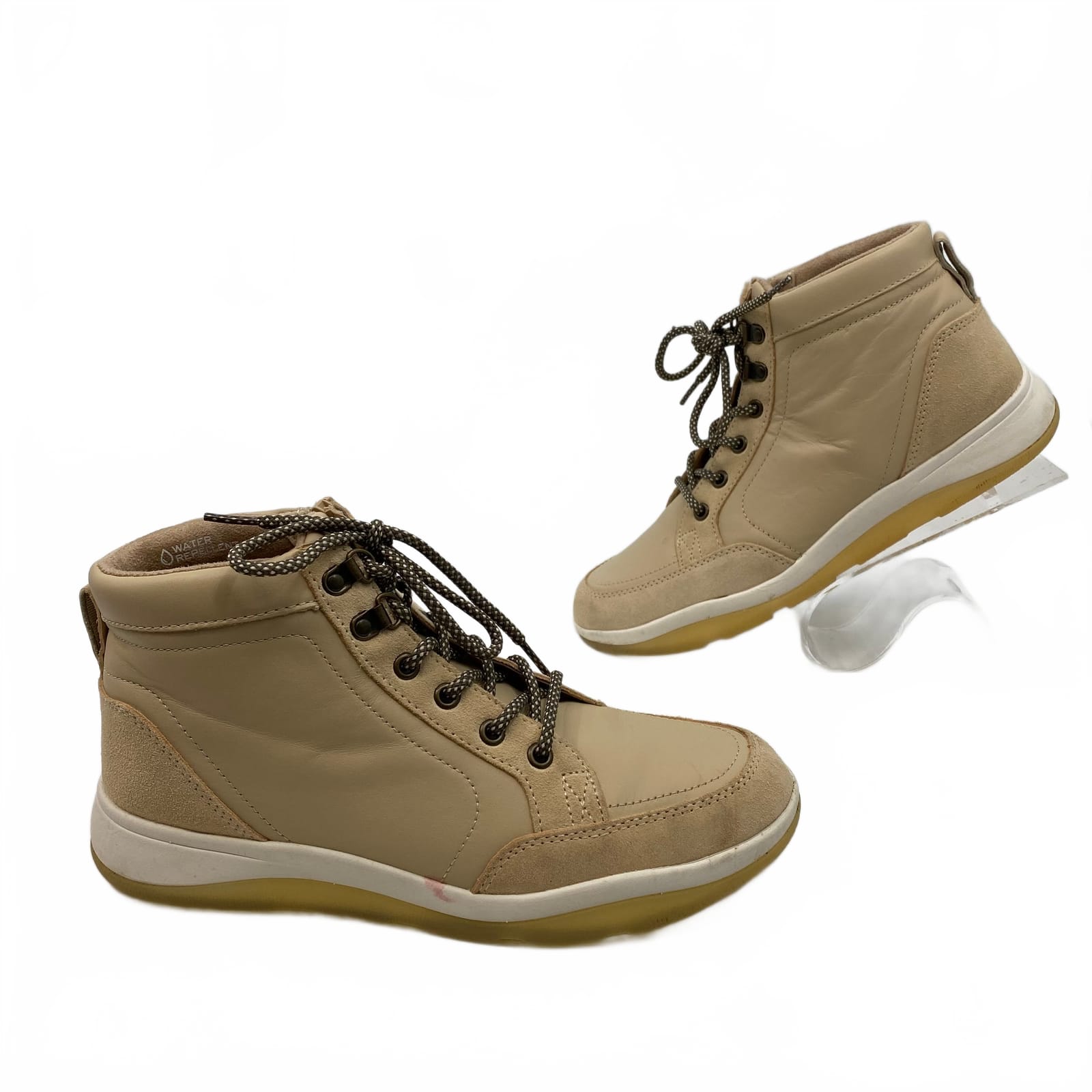 Vionic Beige Leather Sneakers