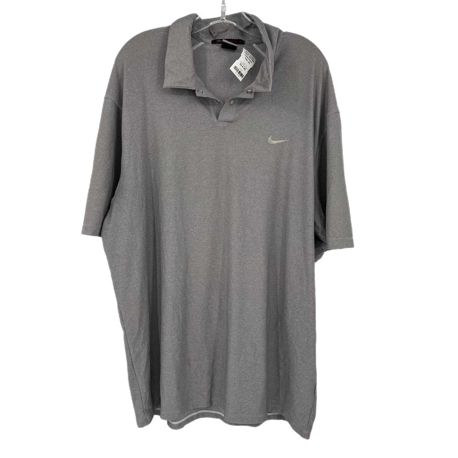 Nike Gray Polyester Short Sleeve Polo
