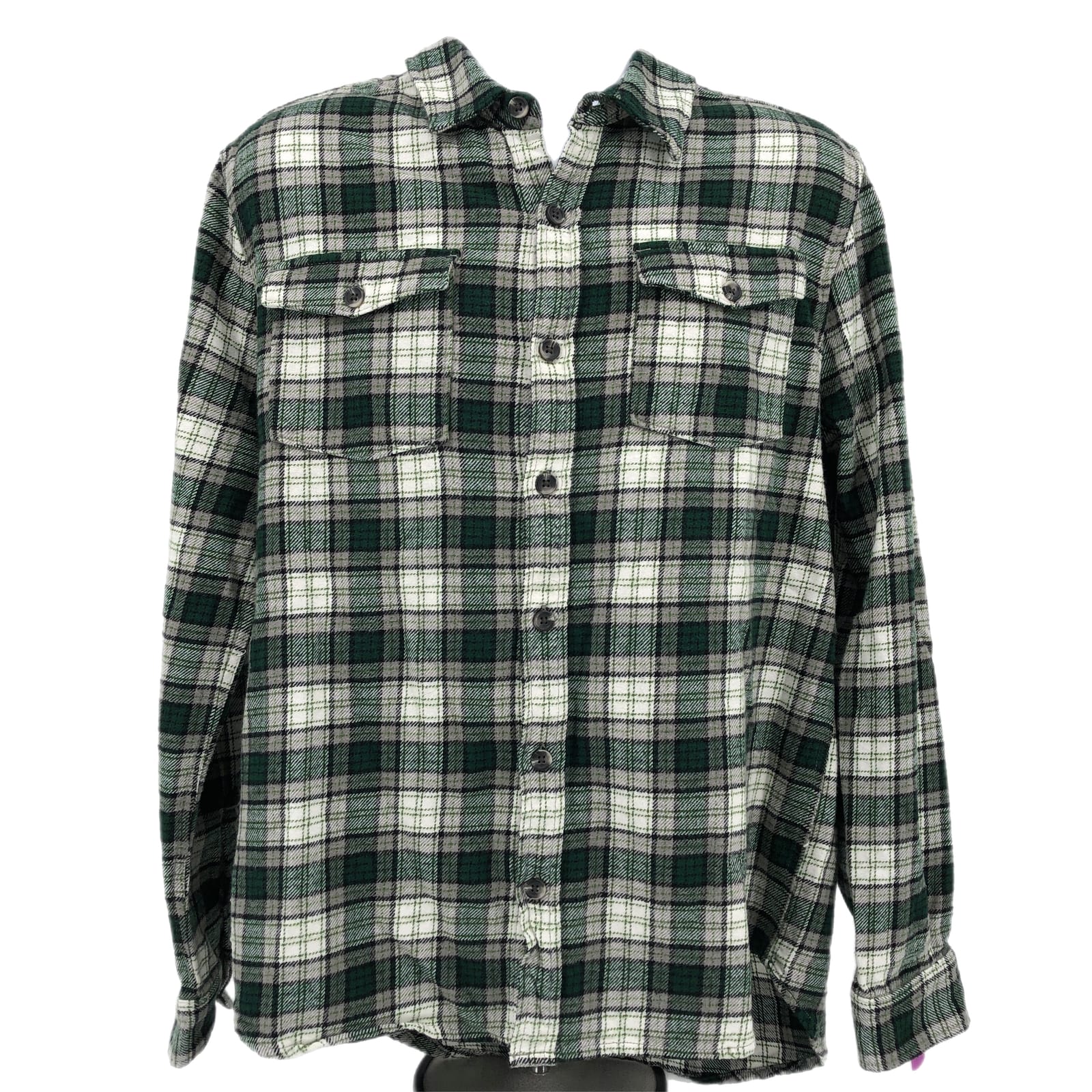 dip Green & White Plaid Flannel Shirt