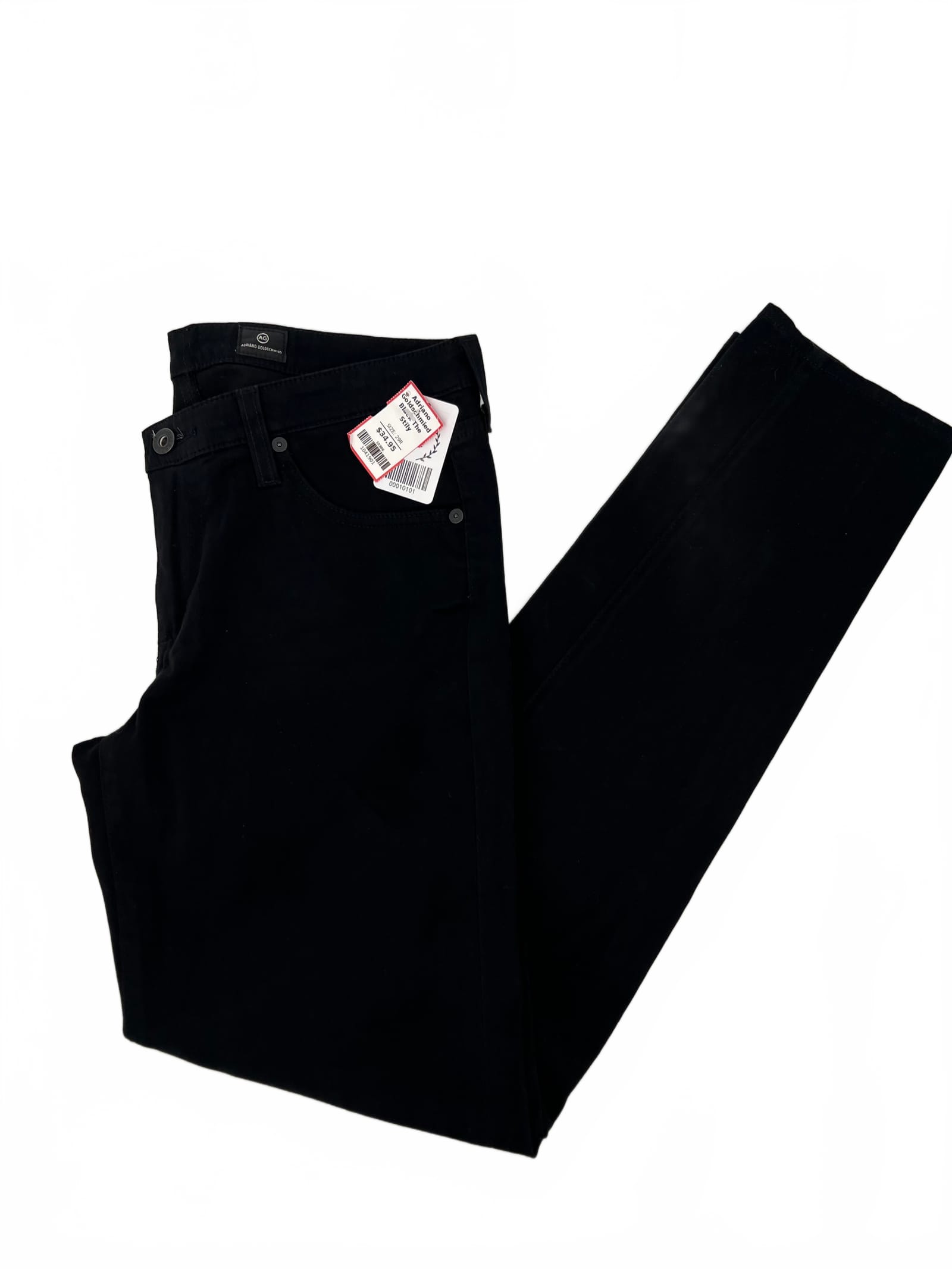 Ag Adriano Goldschmied Black The Slit Cigarette Leg