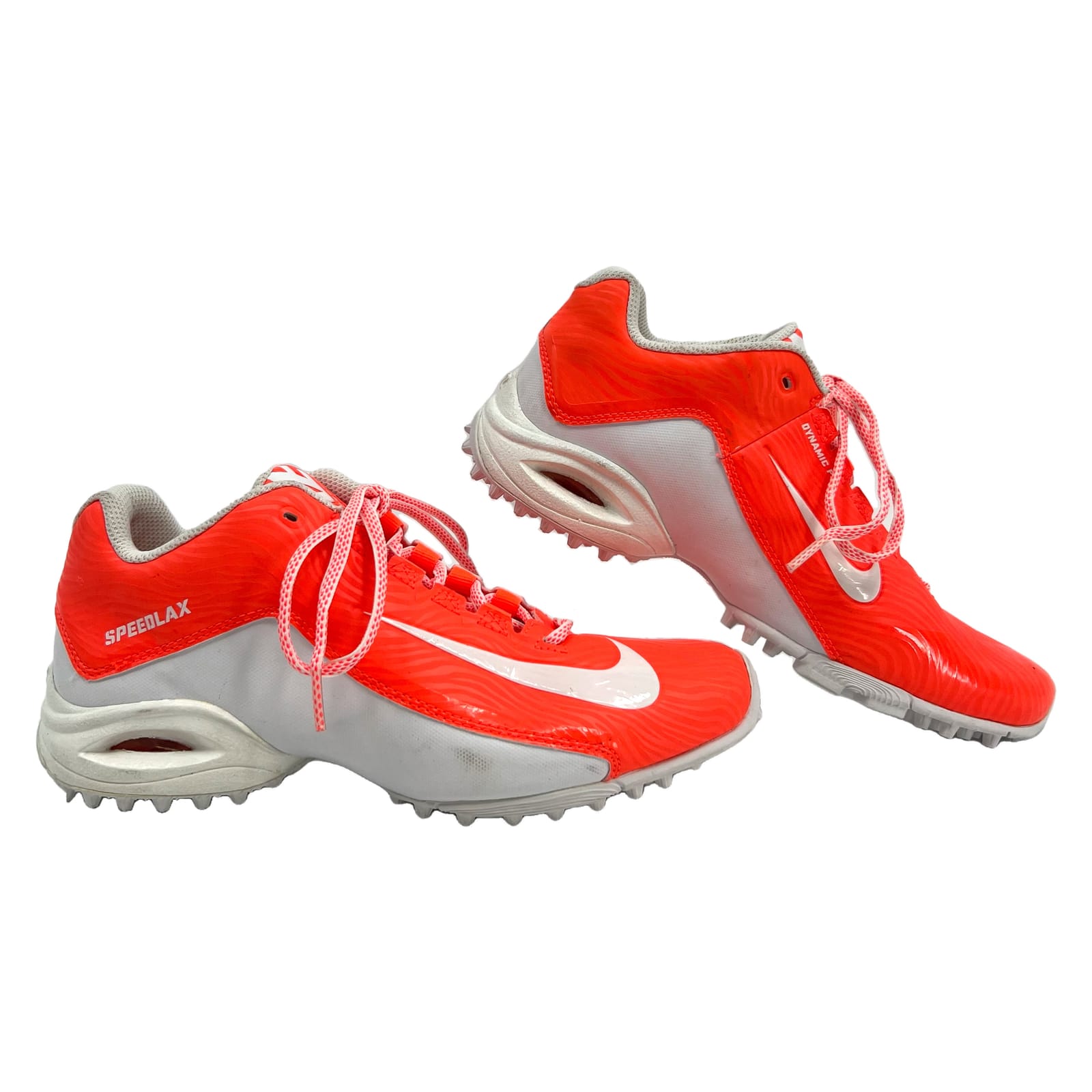 Nike Orange White Speedlax Lacrosse Cleat Sneaker