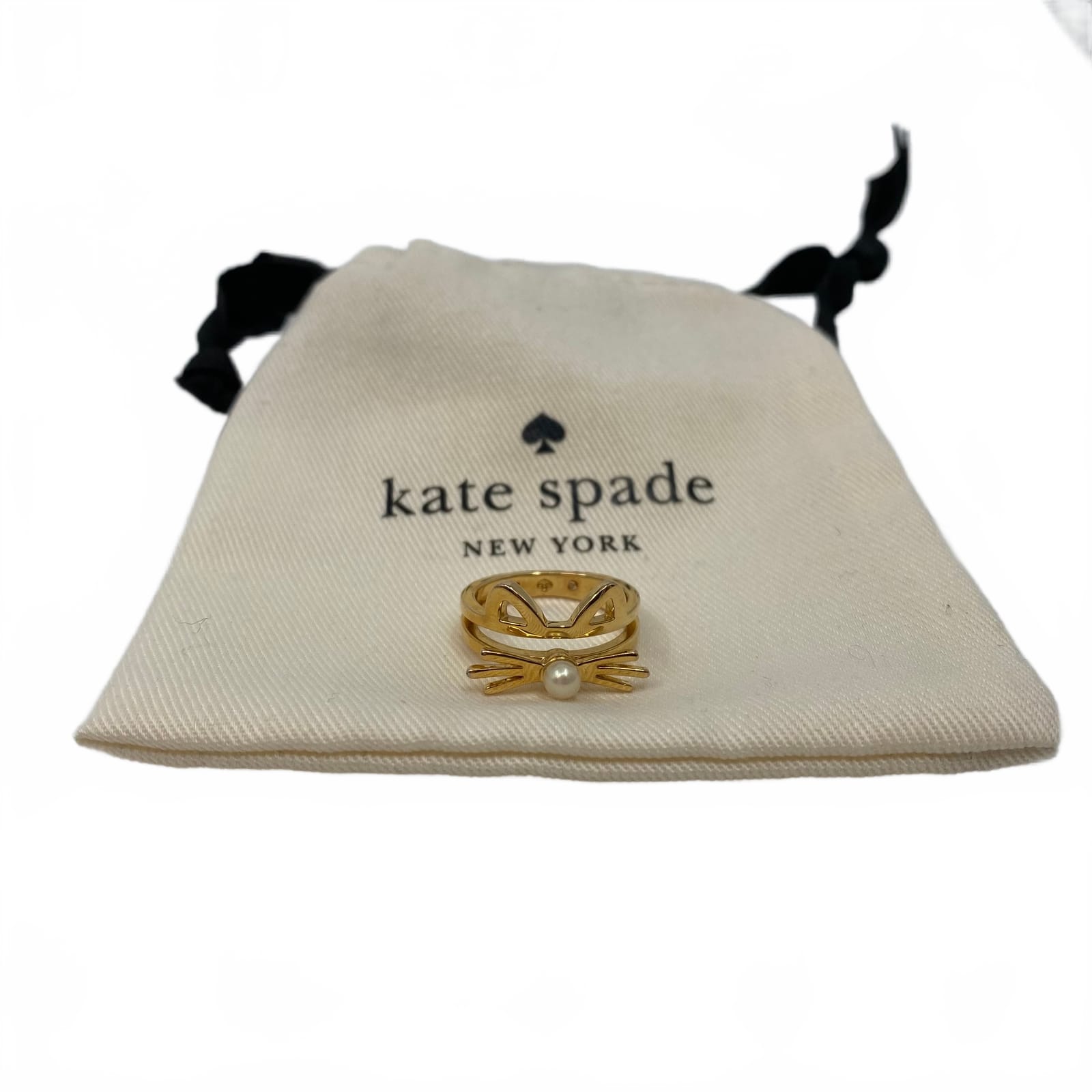 Kate Spade Gold Cat Face Ring