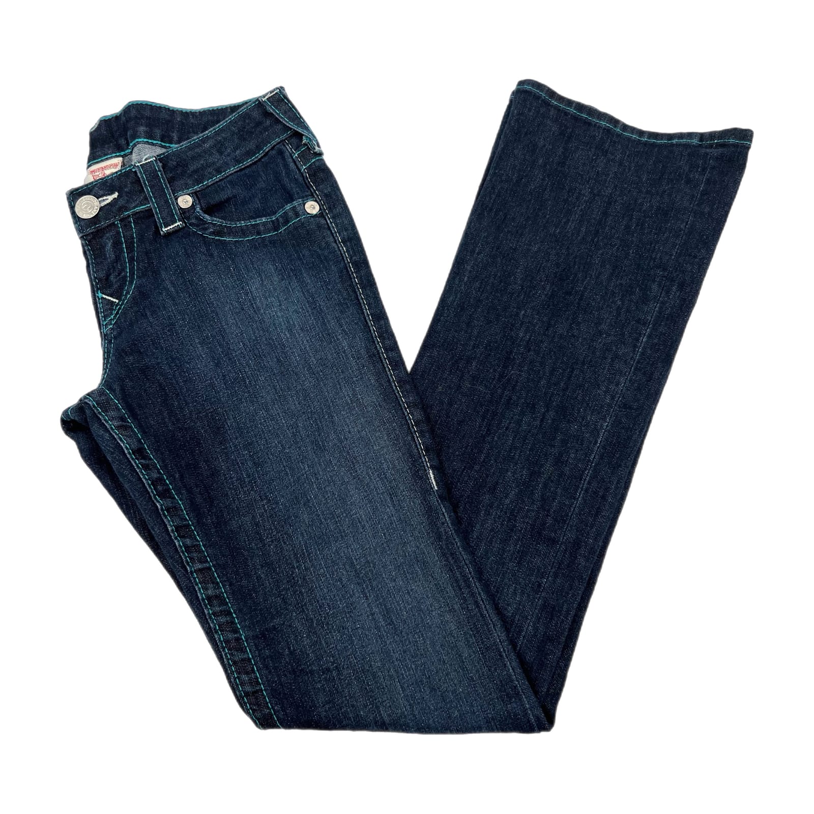 True Religion Blue Dark Wash Low Rise Bootcut Jeans