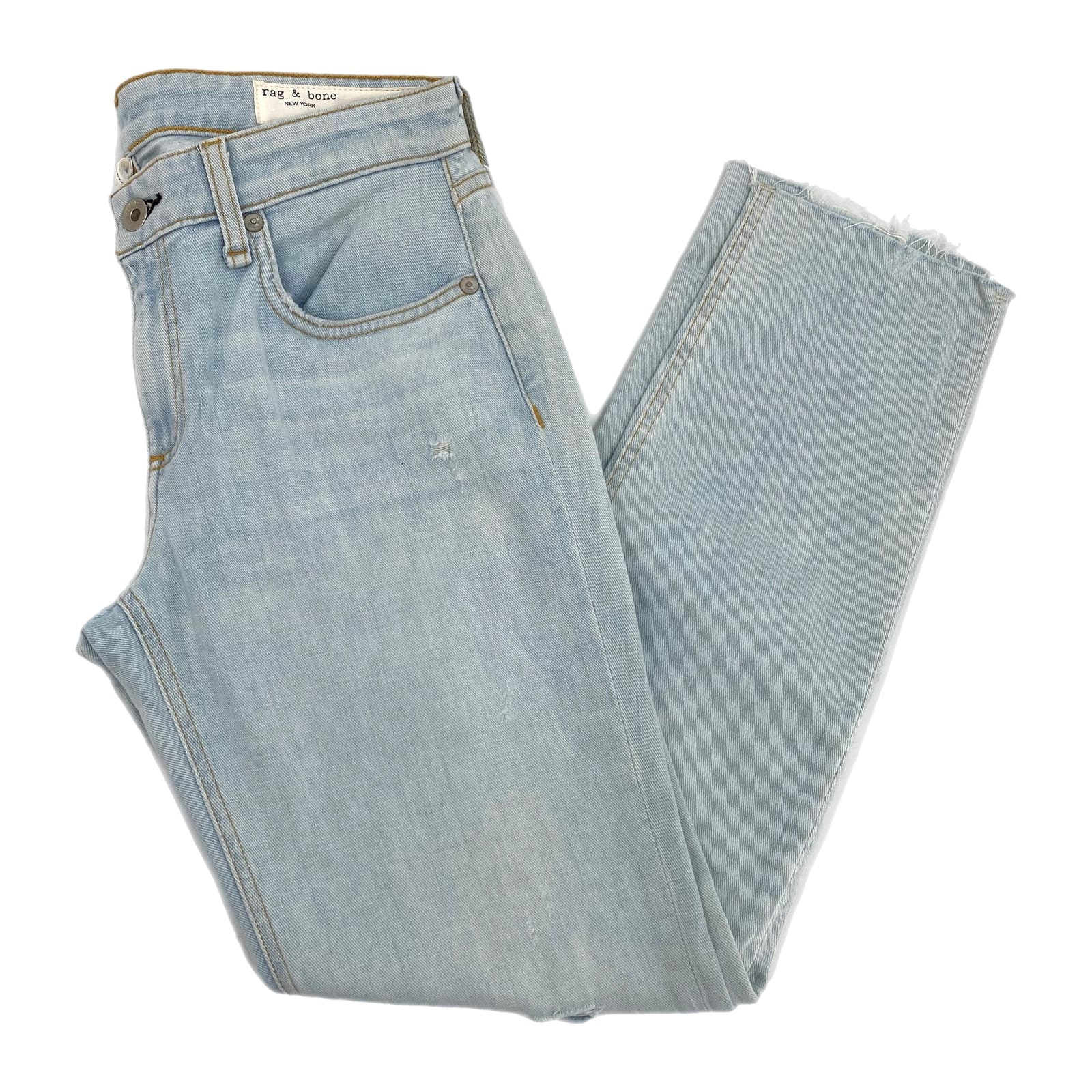 rag & bone Blue Light Wash Boyfriend Jeans