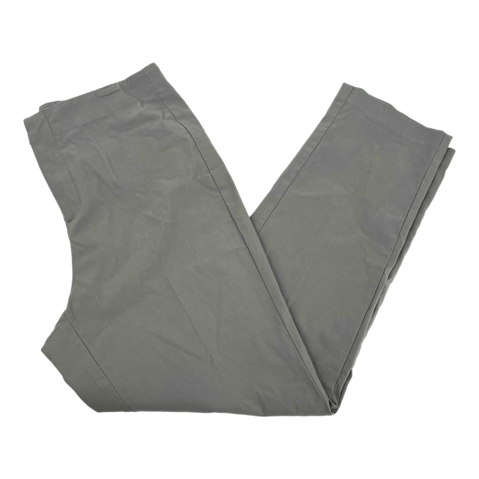 NIC+ZOE Gray Mid-Rise Straight-Leg Trousers