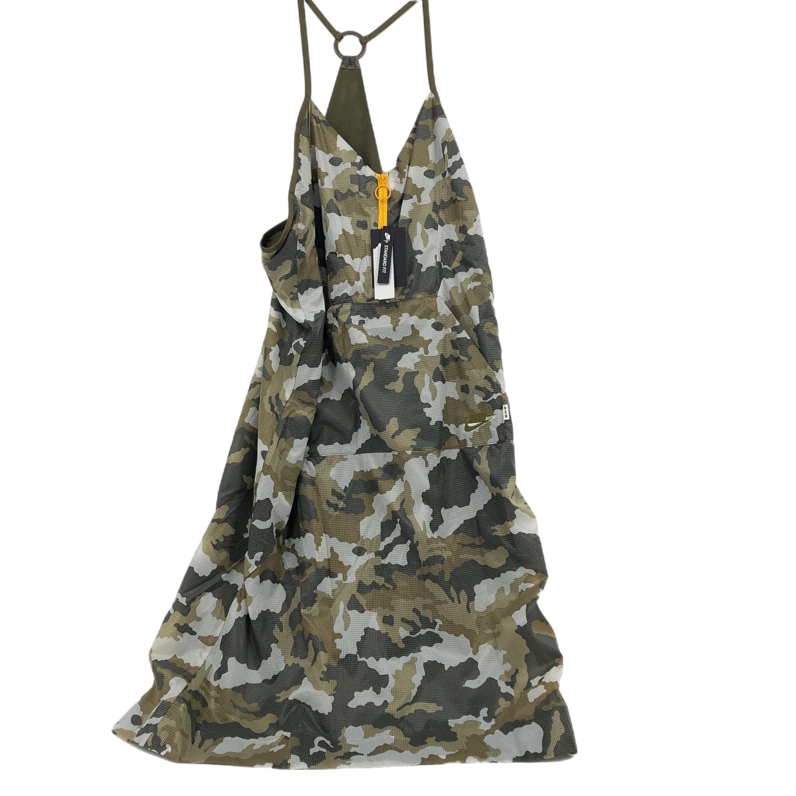 Nike Green and Gray Camouflage Midi Dress
