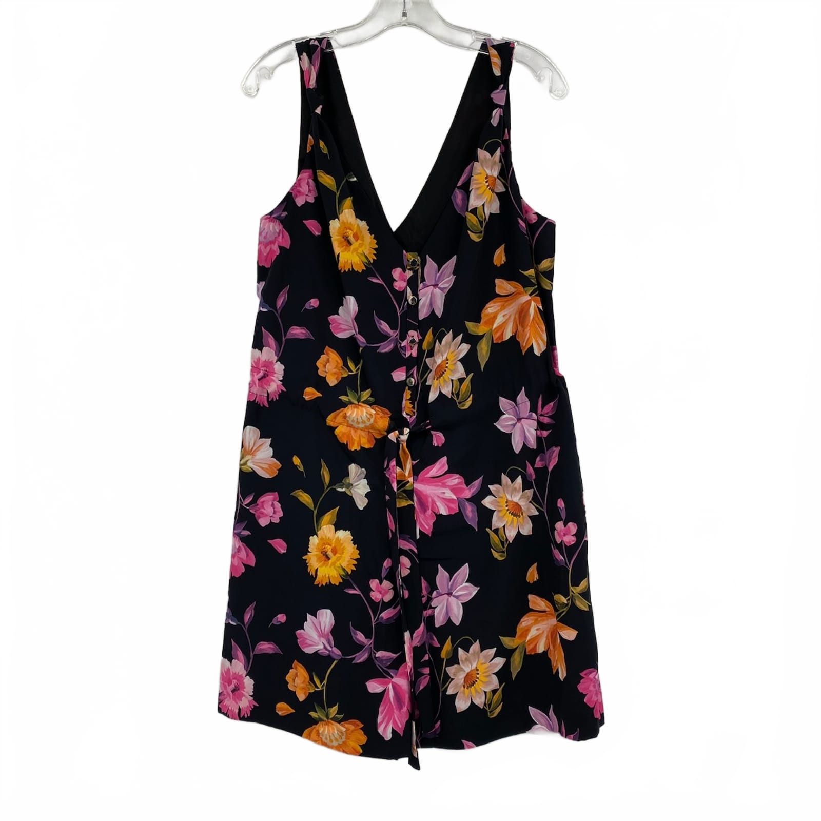 Ted Baker Black Pink Floral Sleeveless Romper