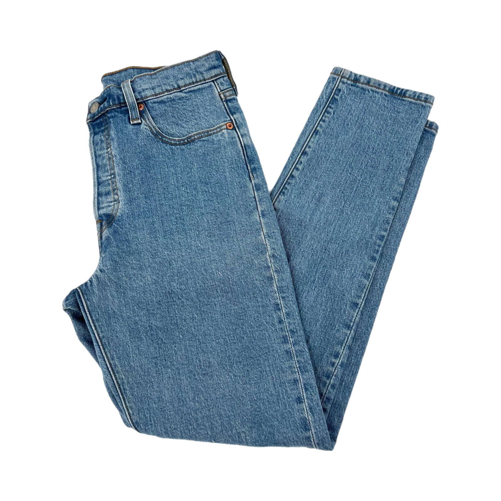 Levi's Blue High Rise 501 Skinny Jeans