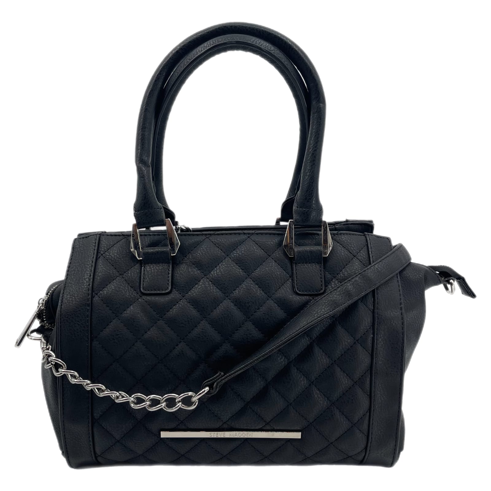 Steve Madden Black Argyle Shoulder Bag