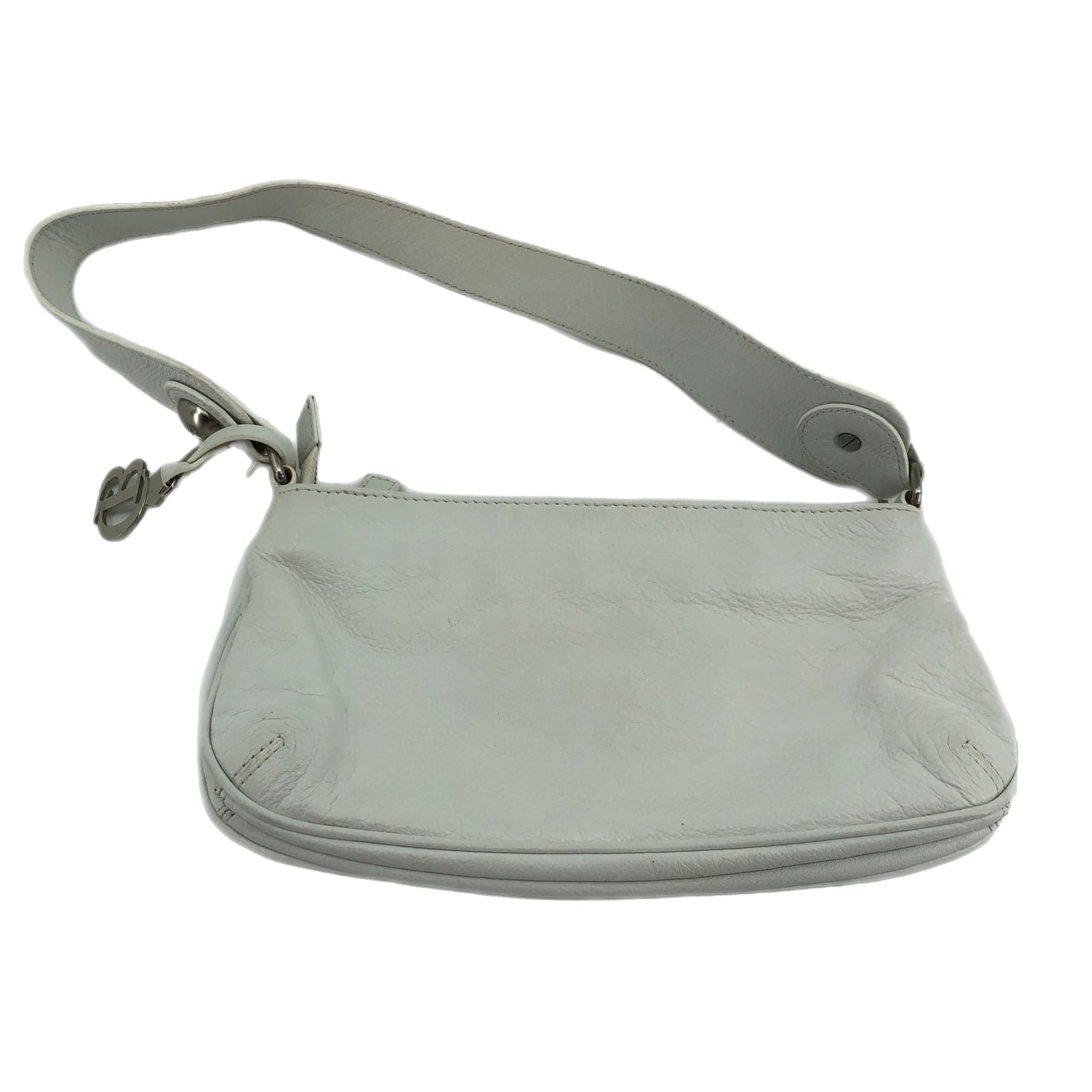 CB Chic White Top Handle Leather Mini Bag