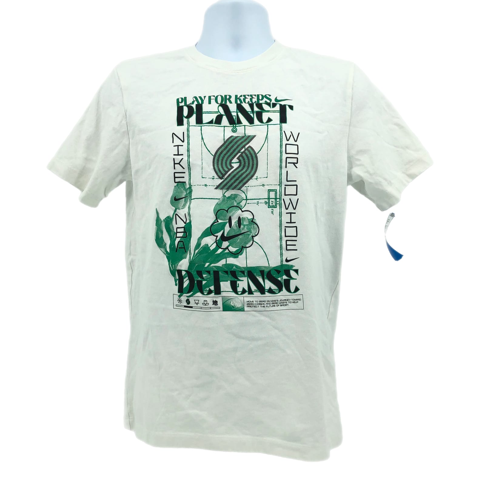 Nike White/Green Graphic T-Shirt