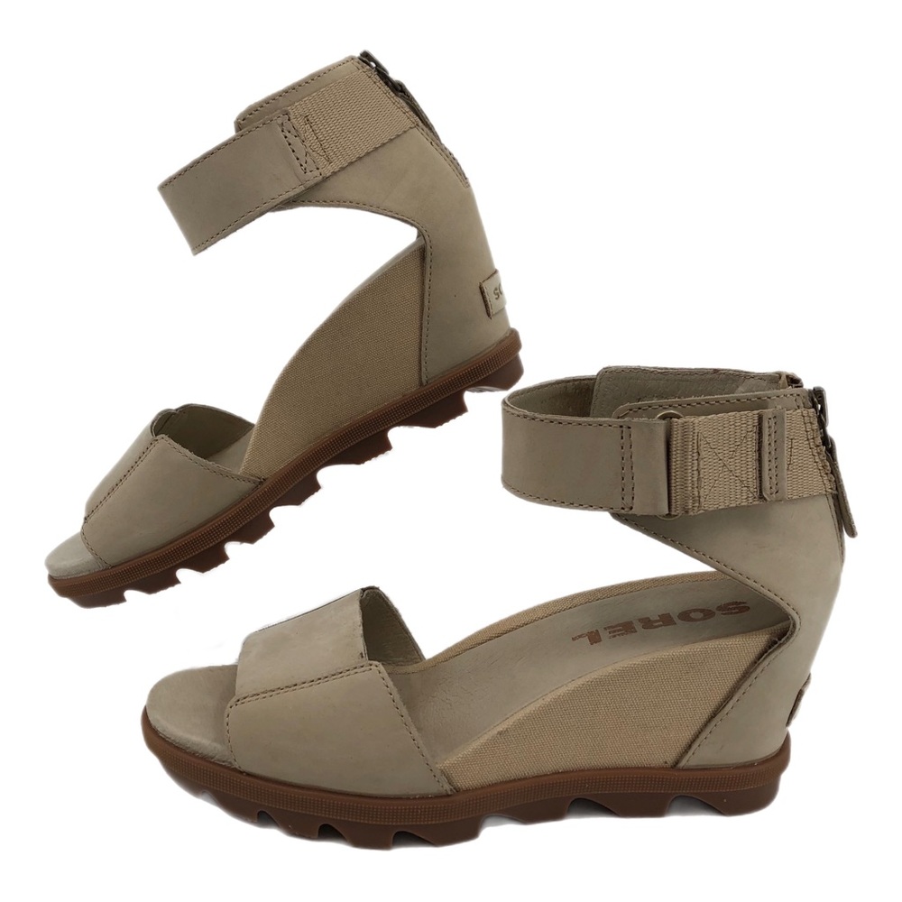 Sorel Tan Leather Wedges