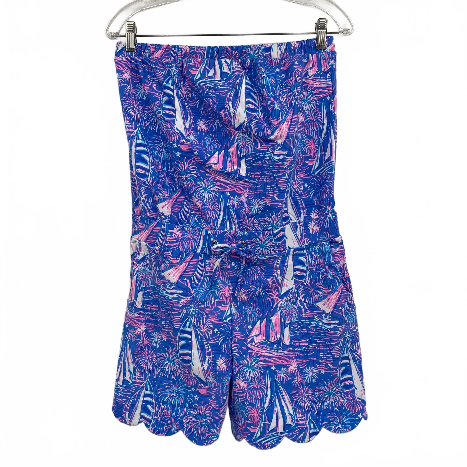 Lilly Pulitzer Blue Cotton Blend Sailabration Romper