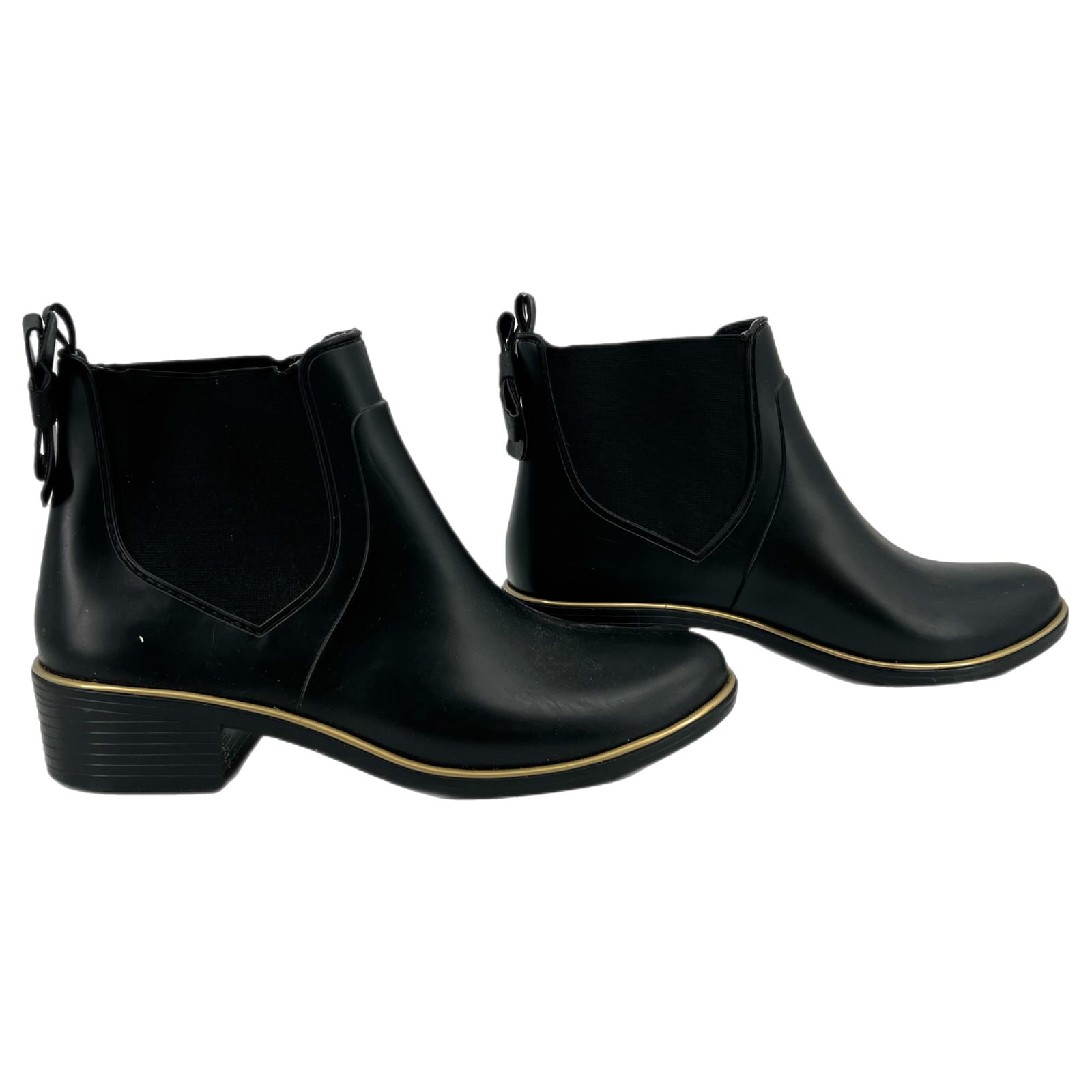 Kate Spade Black Ankle Rubber Boots