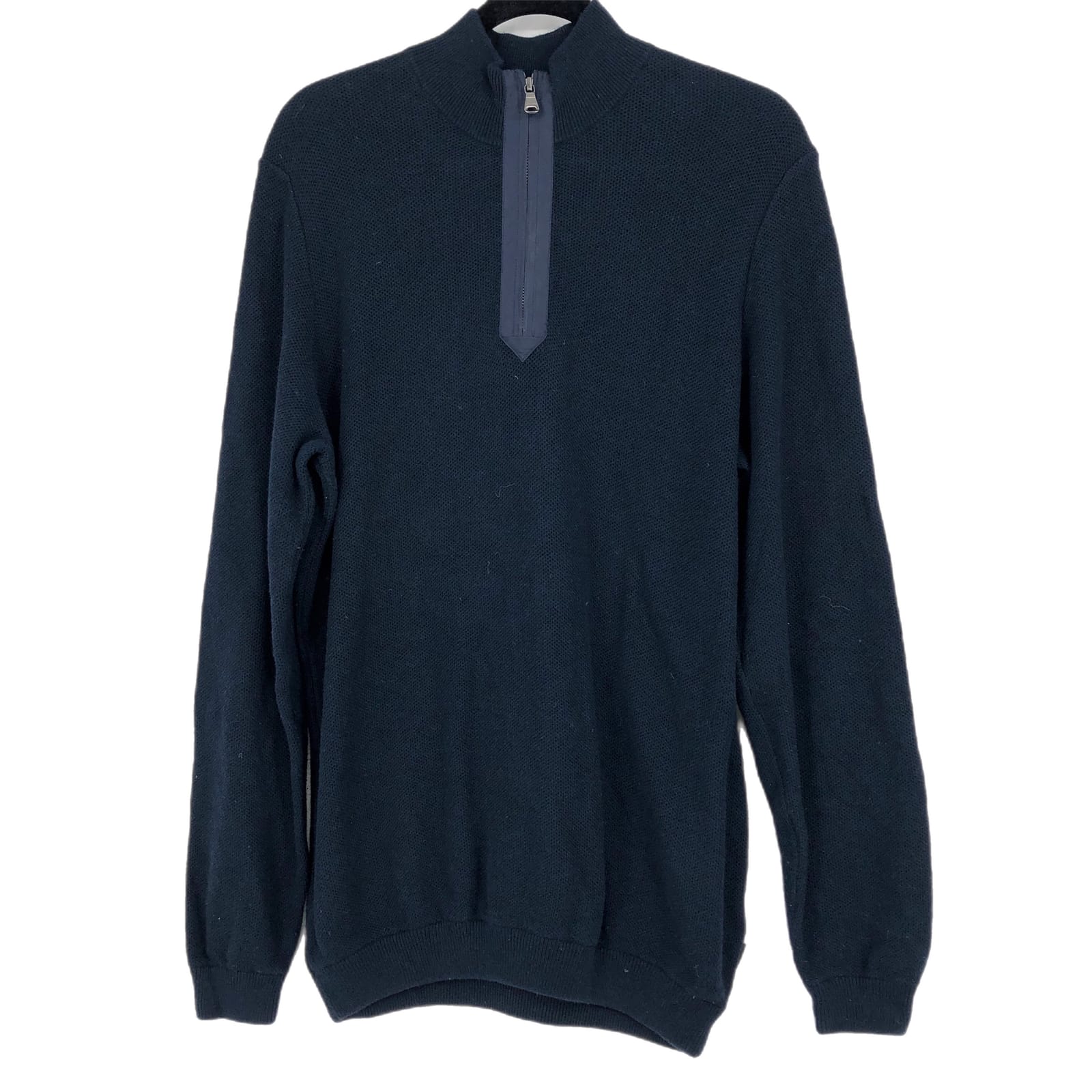 Hugo Boss Blue Solid Crewneck Sweater
