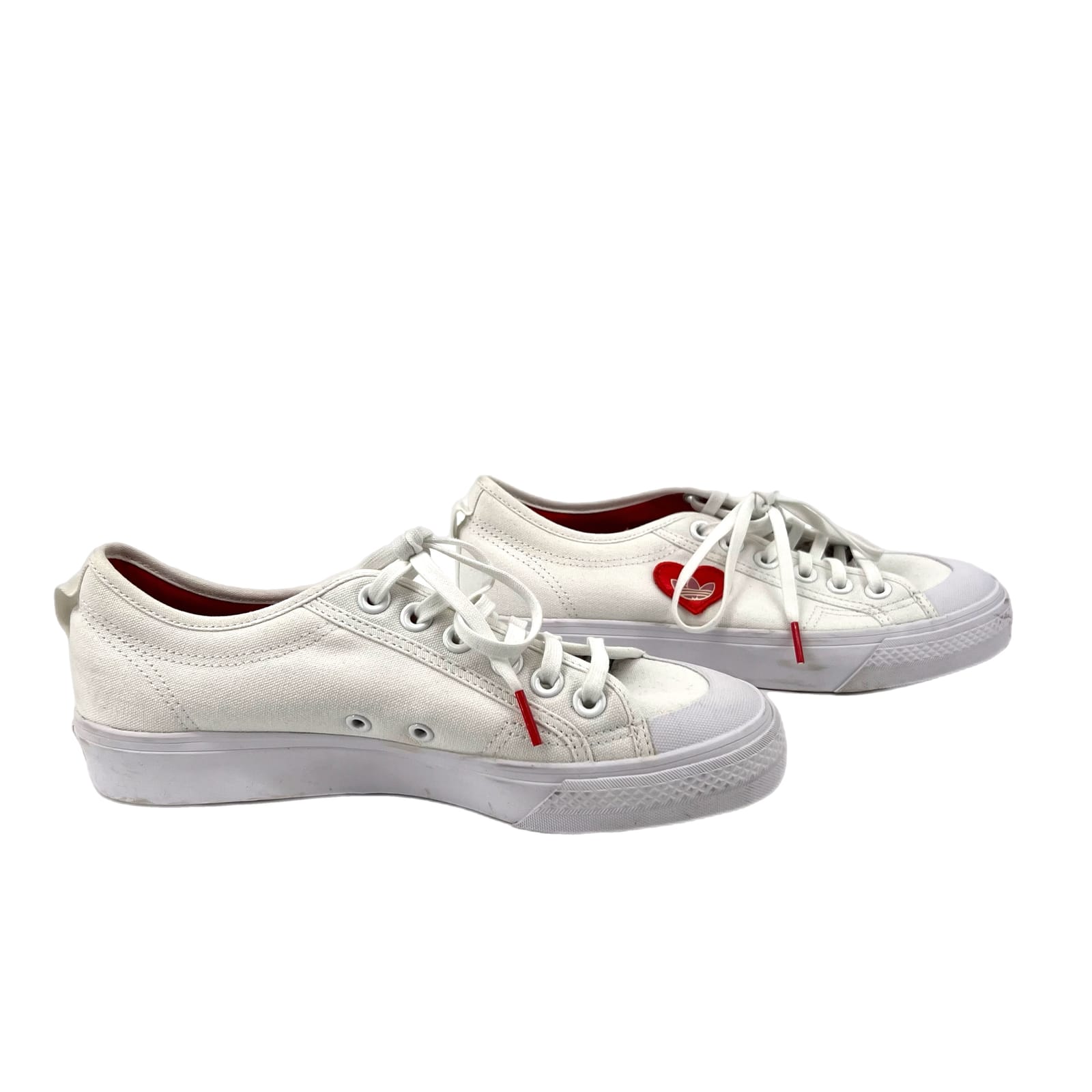 adidas White/Red Heart Sneakers