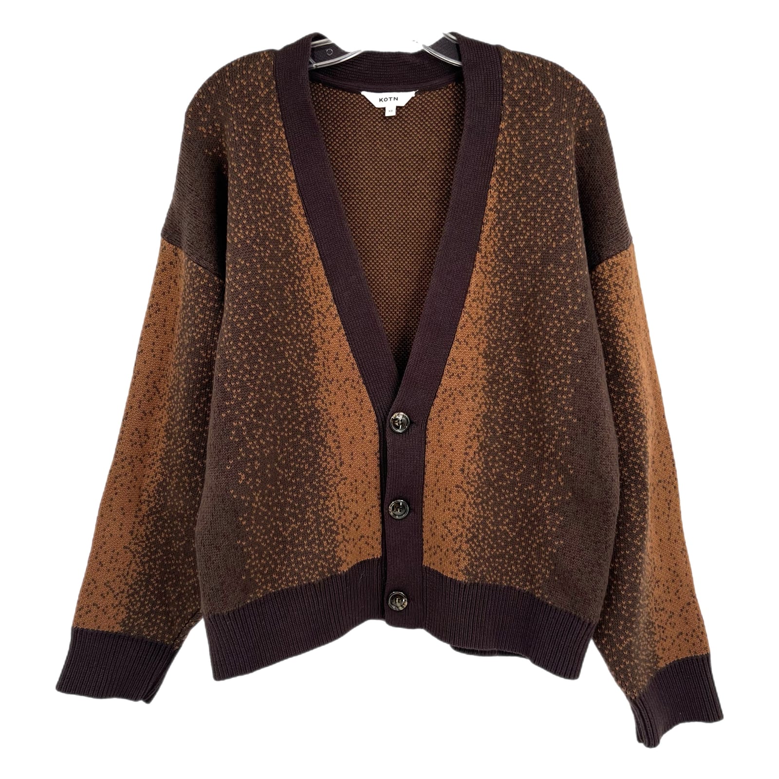 Kotn Brown Ombré Knit Long Sleeve Cardigan