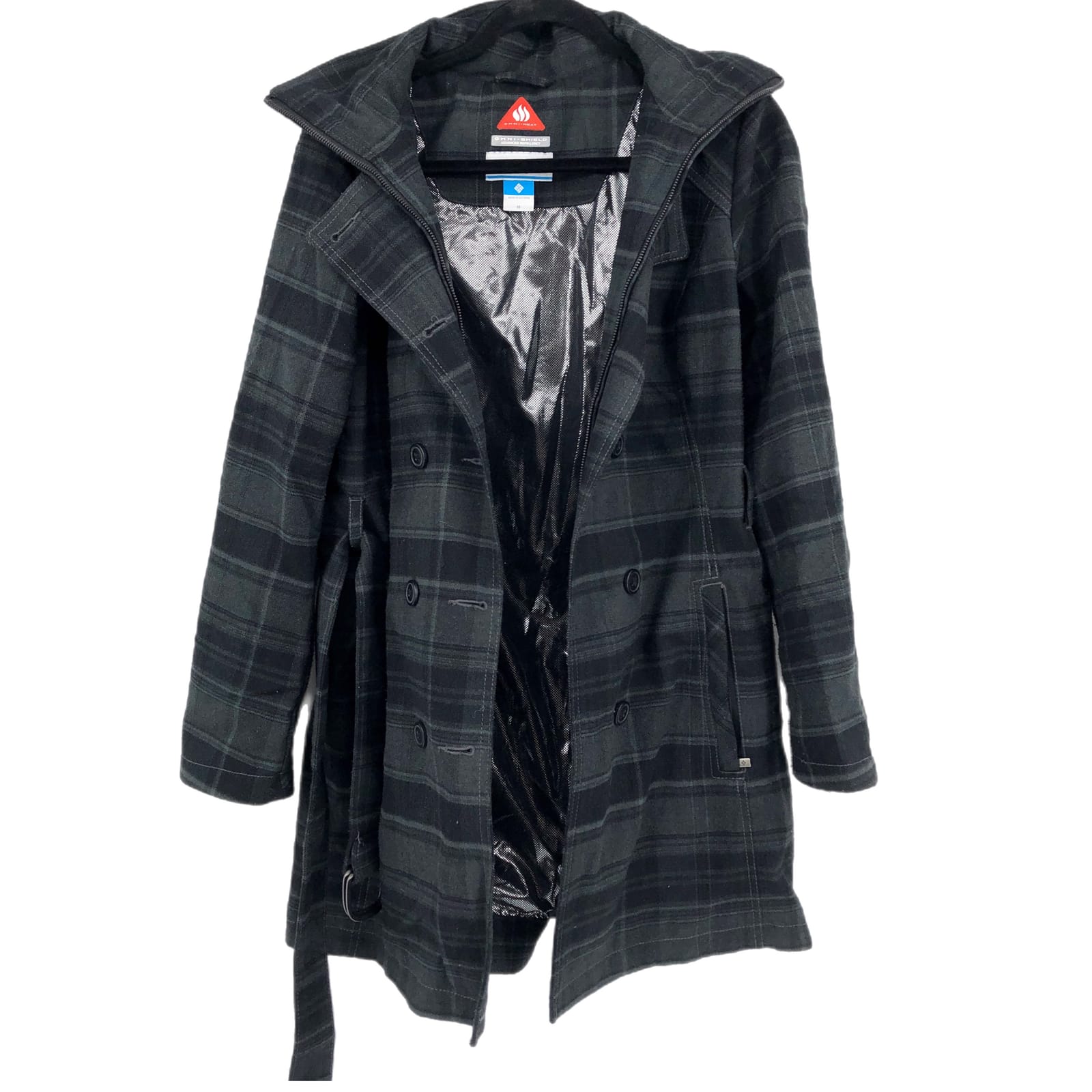 Columbia Gray Polyester Rayon Overcoat