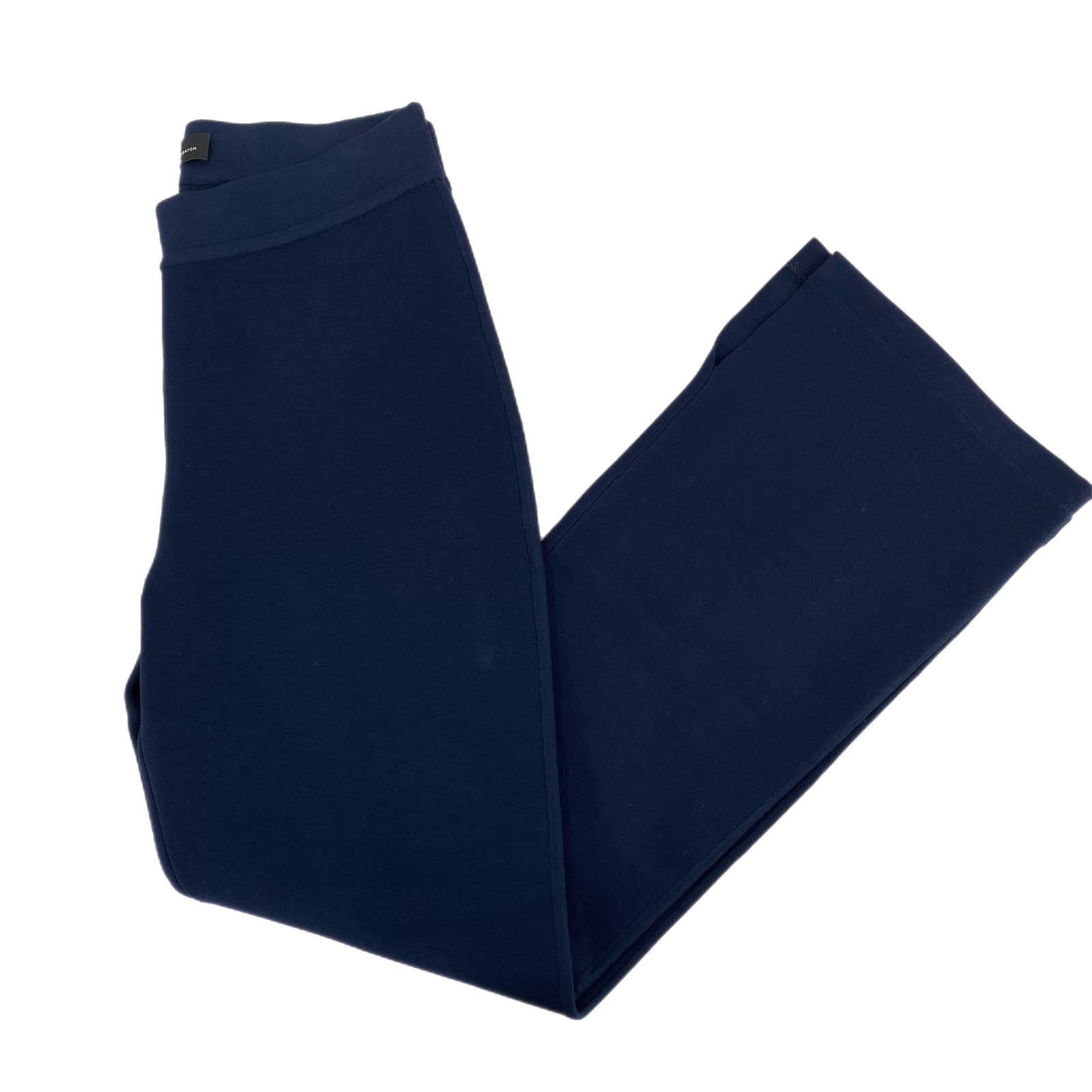Babaton Blue Nylon Viscose Wide Leg Pants