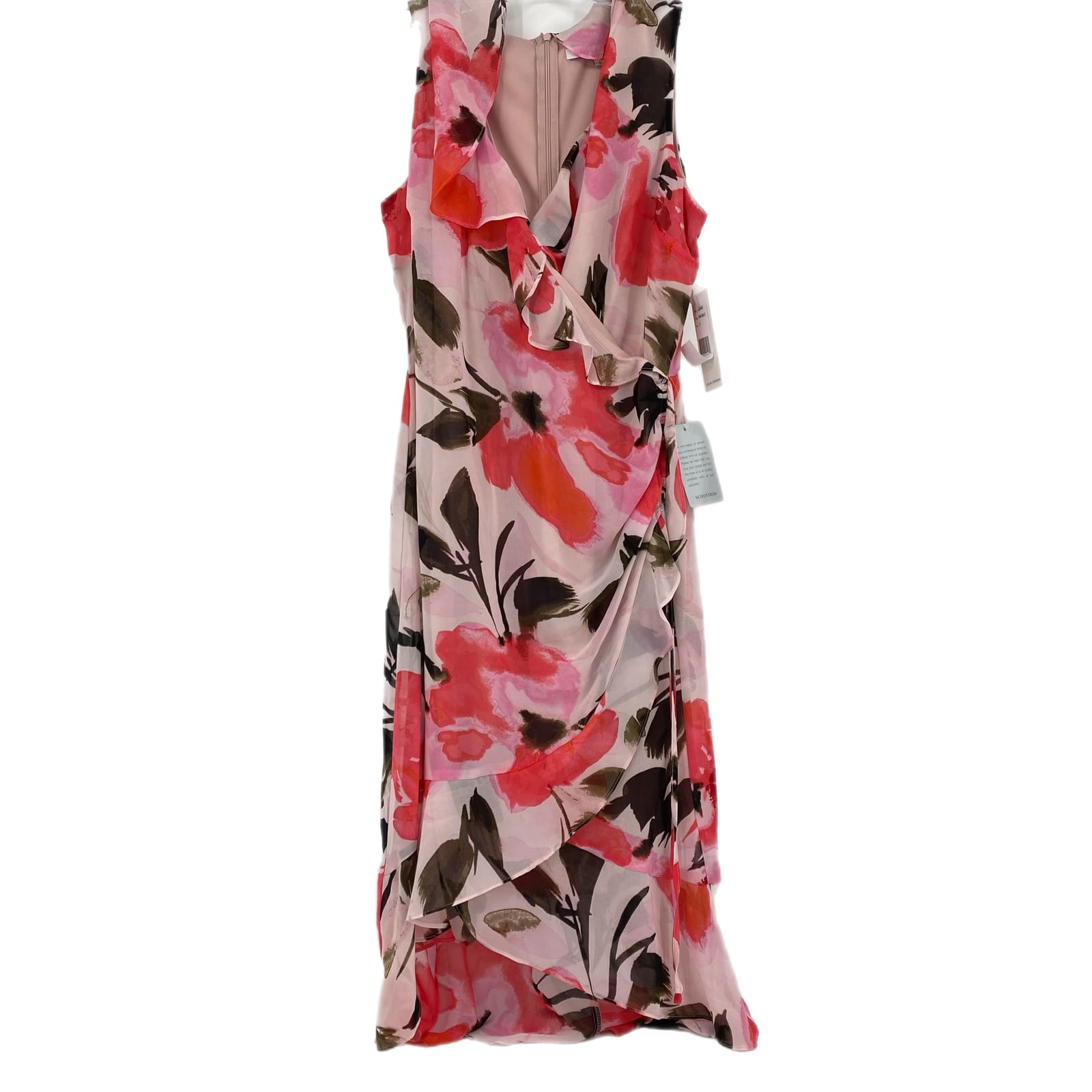 Julia Jordan Pink Floral V-Neck Midi Sundress