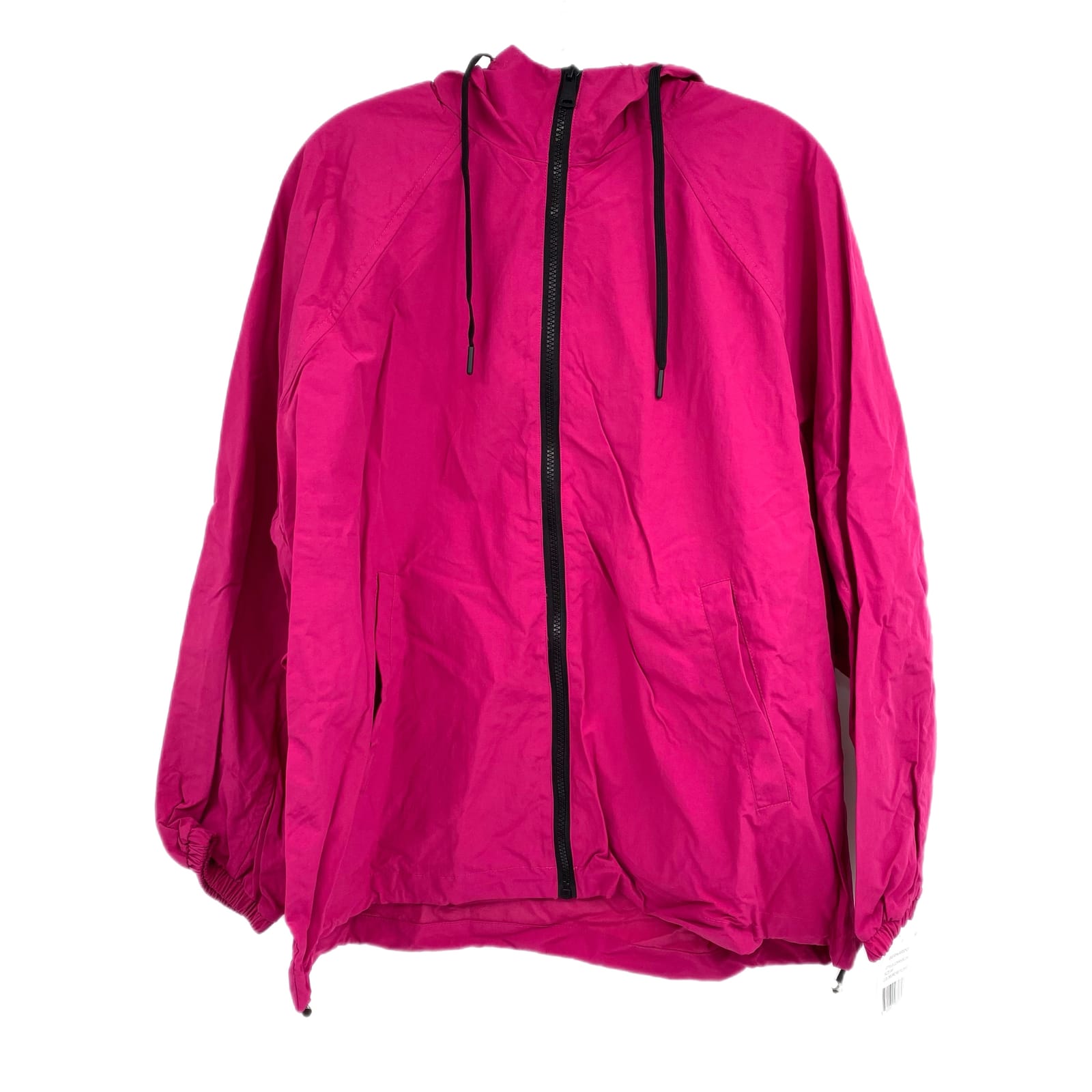 Bernardo Pink Black Hooded Windbreaker Jacket
