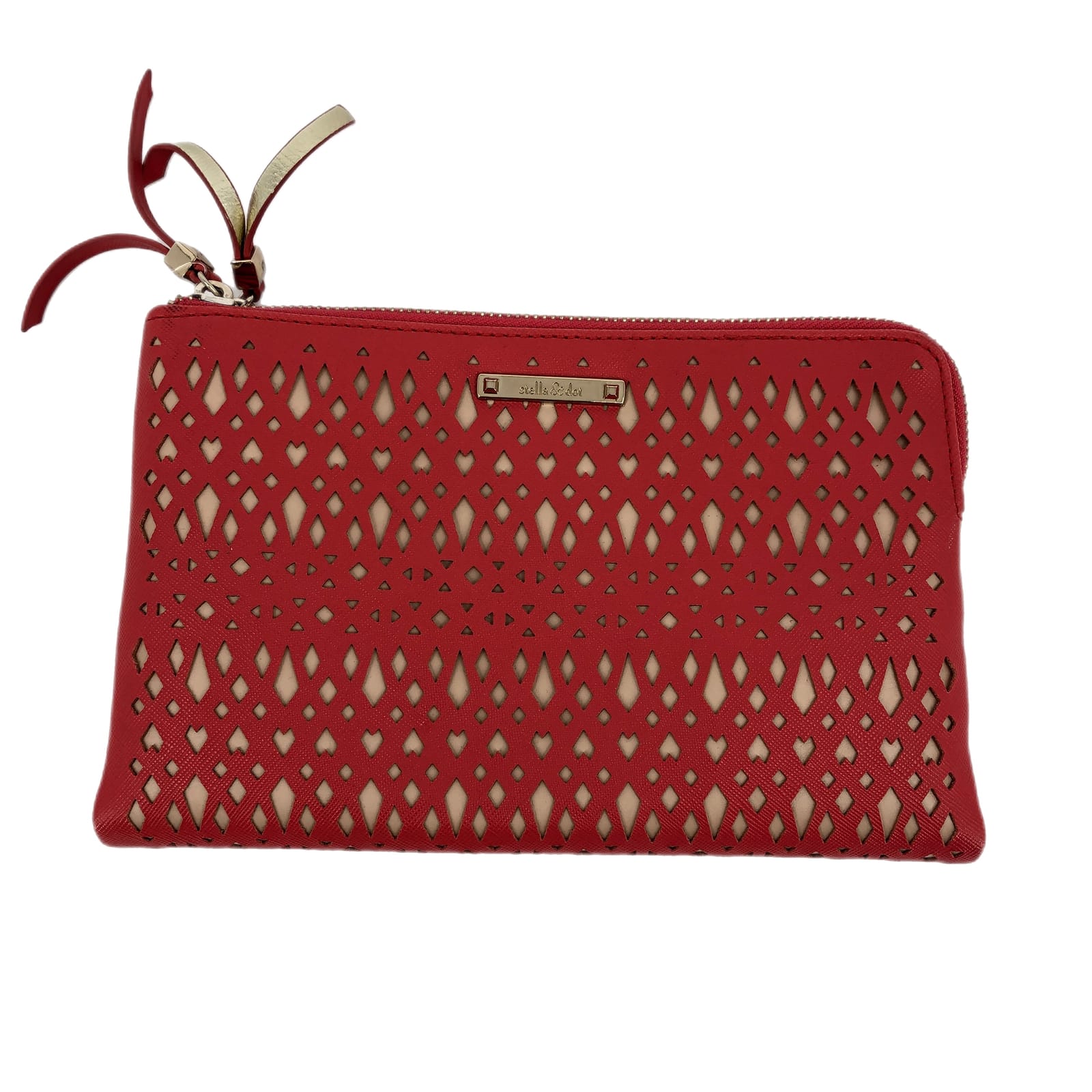 Stella & Dot Red Clutch Card Wallet