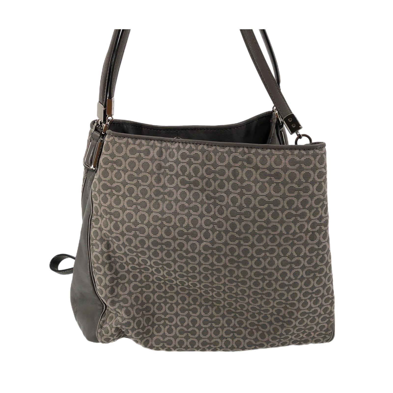Coach Gray Madison Needlepoint Mini Bag