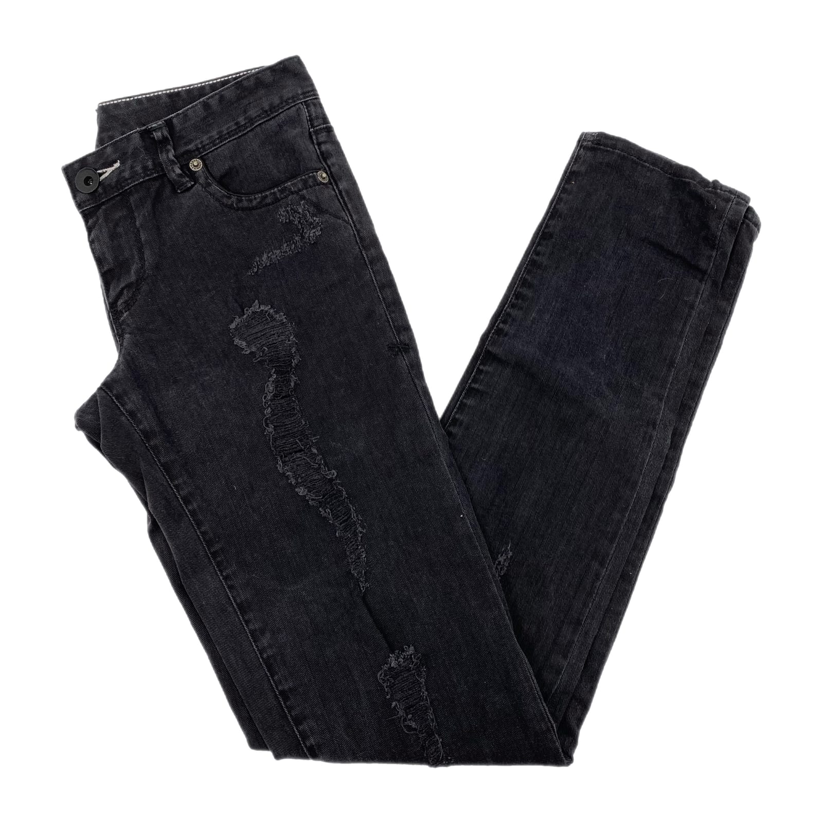 A/X Armani Exchange Black Distressed Skinny Jeans