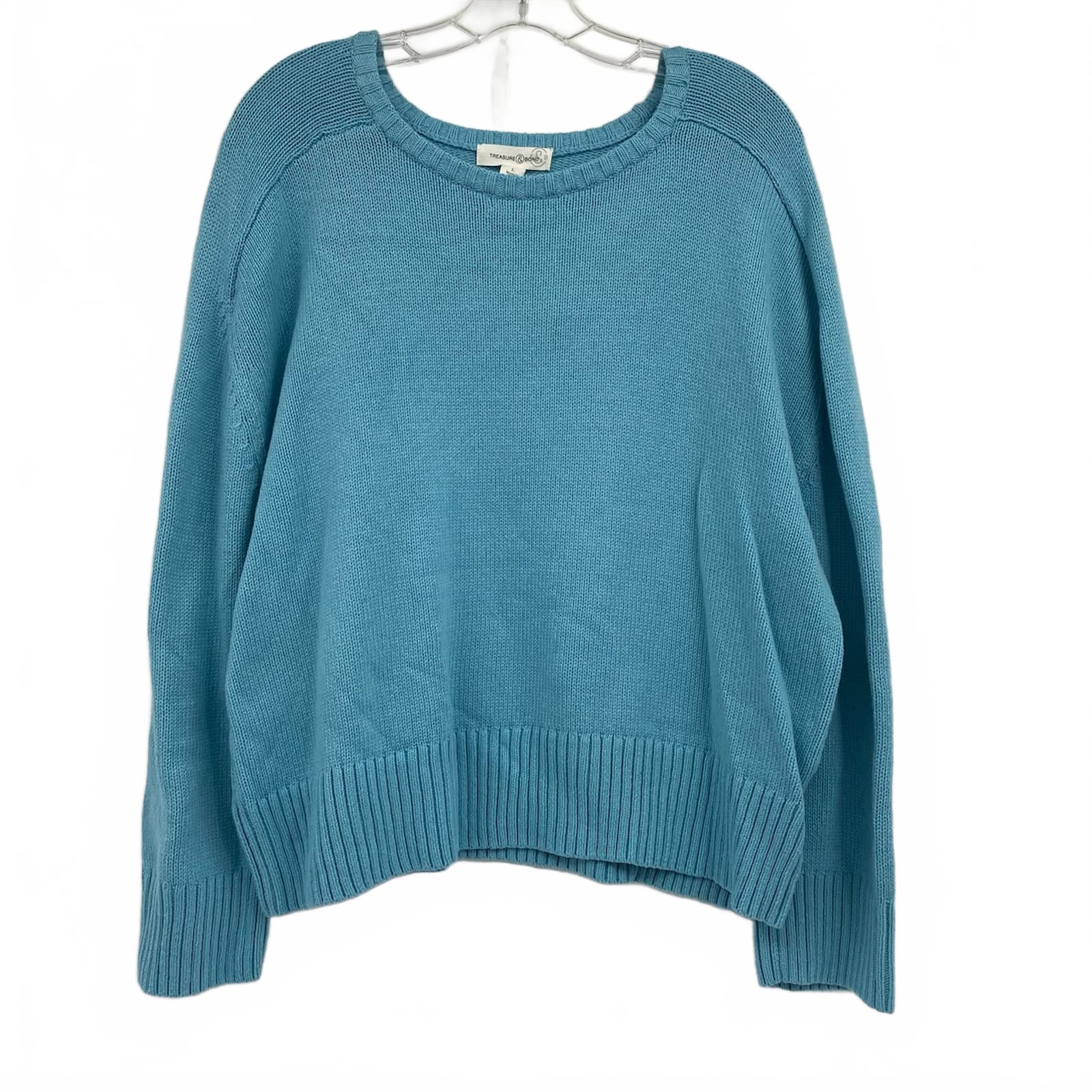Treasure & Bond Blue Knit Pullover