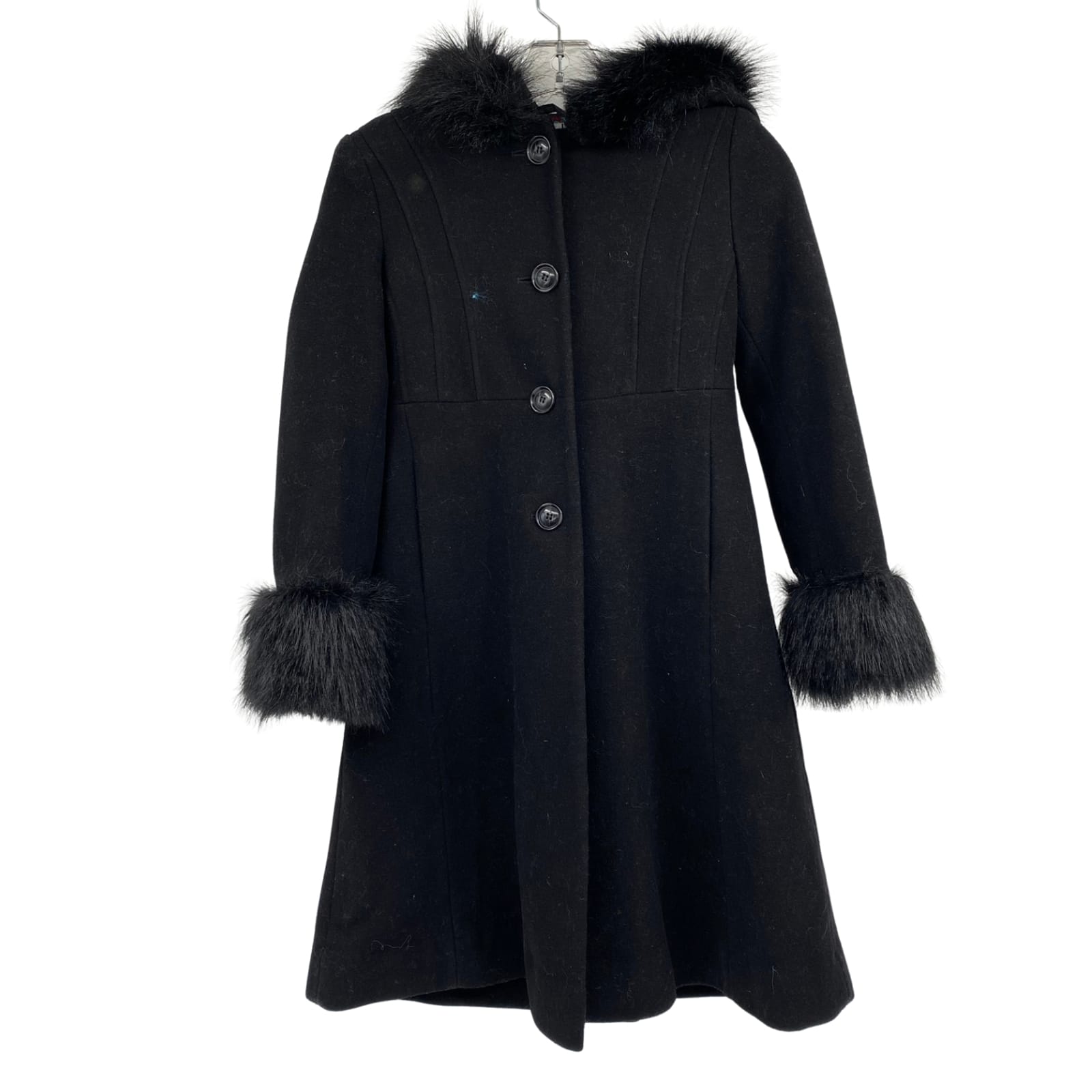 Rothschild Black Wool Blend Pea Coat
