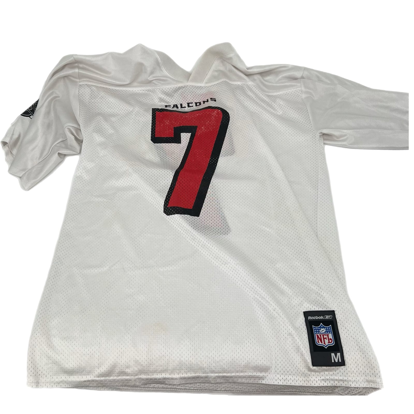 Reebok White Elbow Sleeve Football Jersey