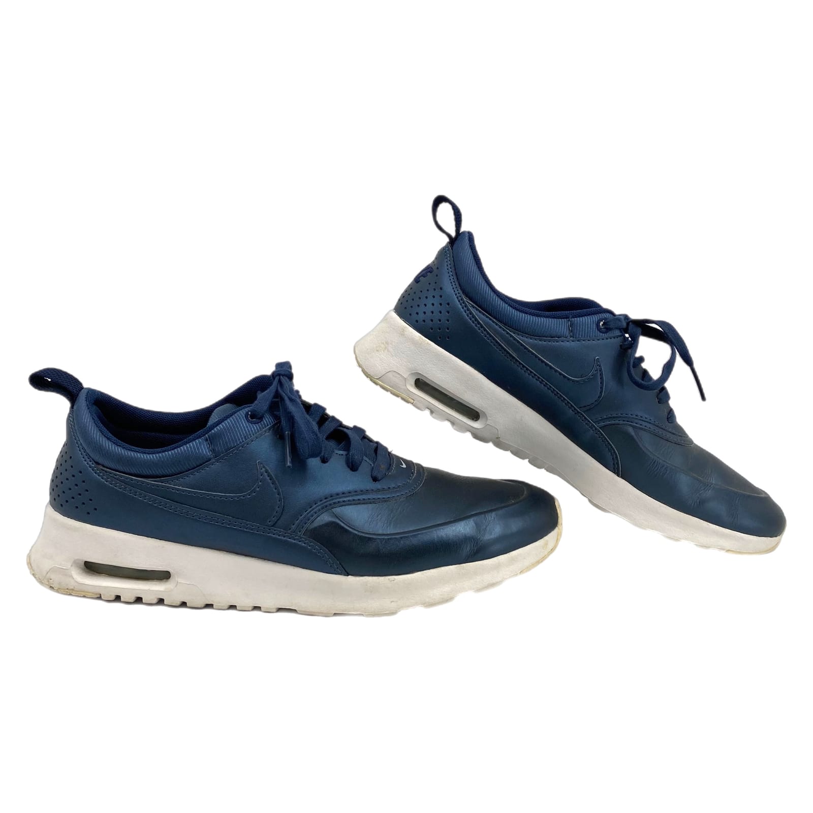 Nike Blue Metallic Lace-Up Athletic Sneakers