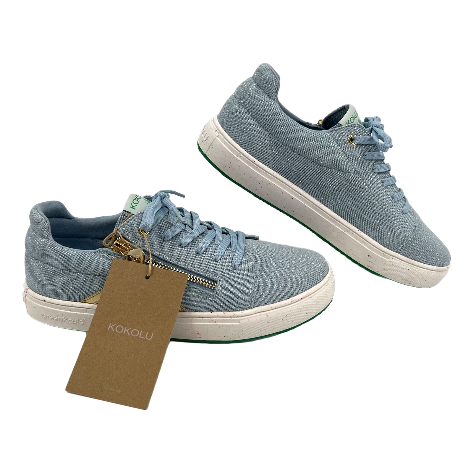 Kokolu Blue Eco Comfort Knit Sneakers