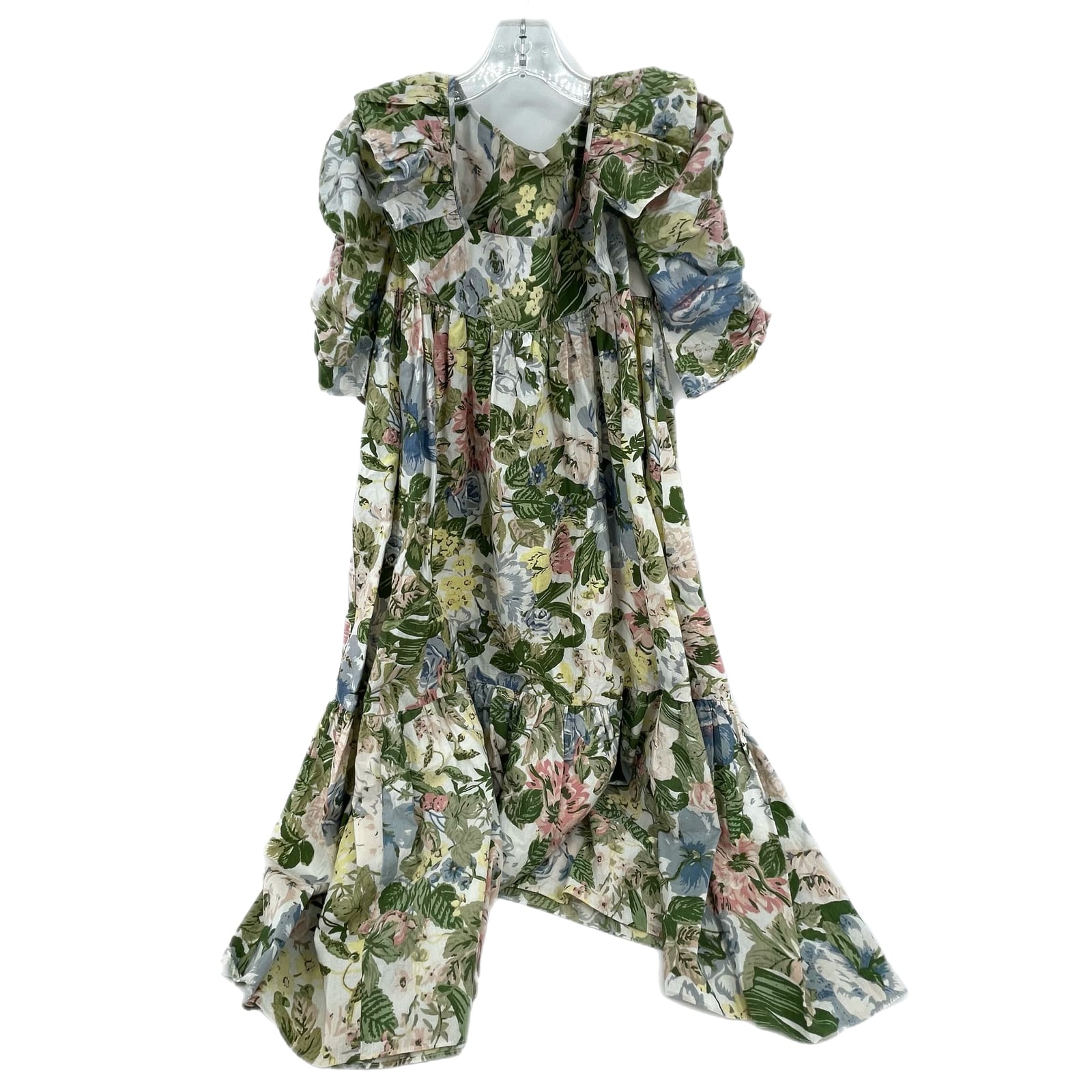 Urban Outfitters Pink/Green Floral Midi Dress