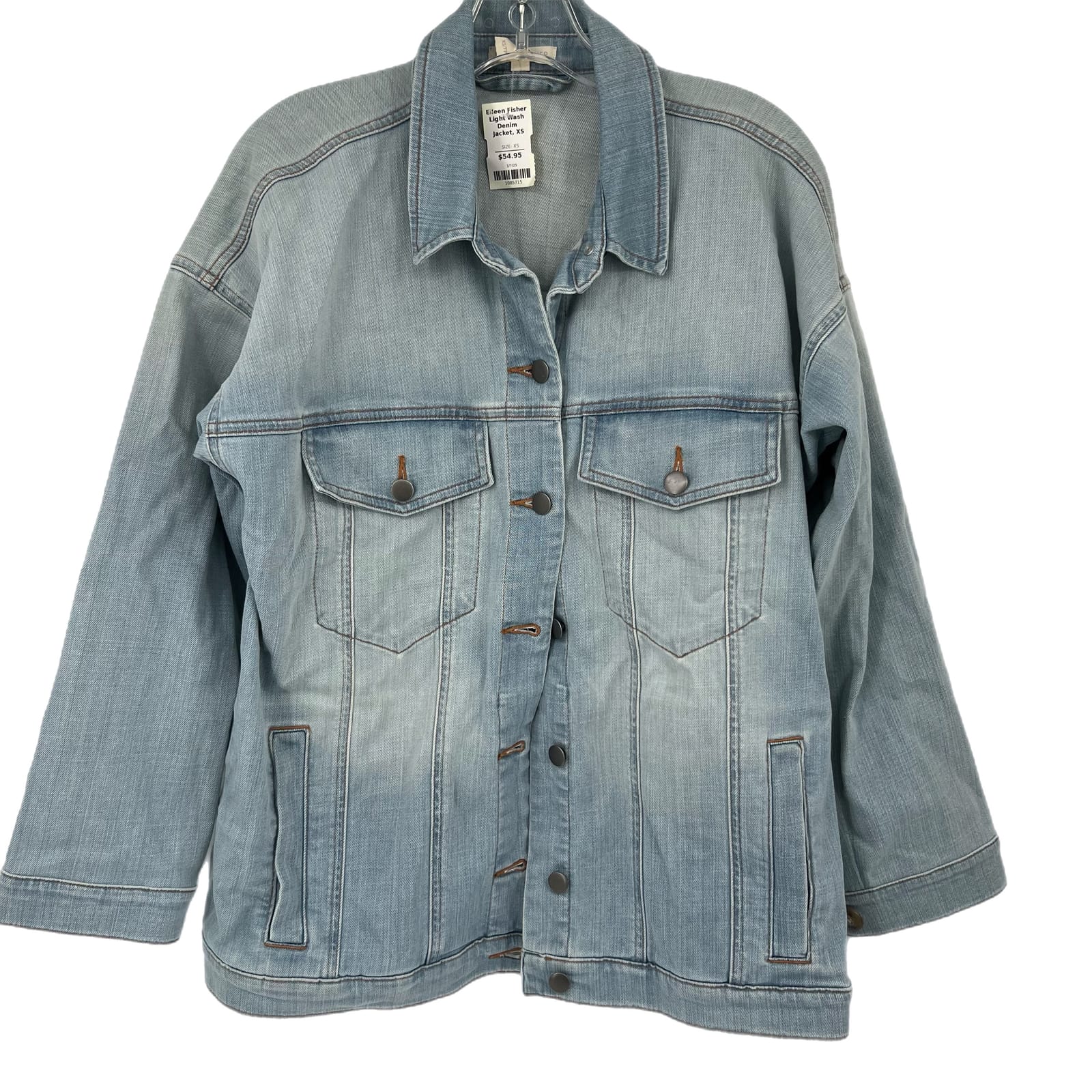 Eileen Fisher Light Wash Denim Jacket